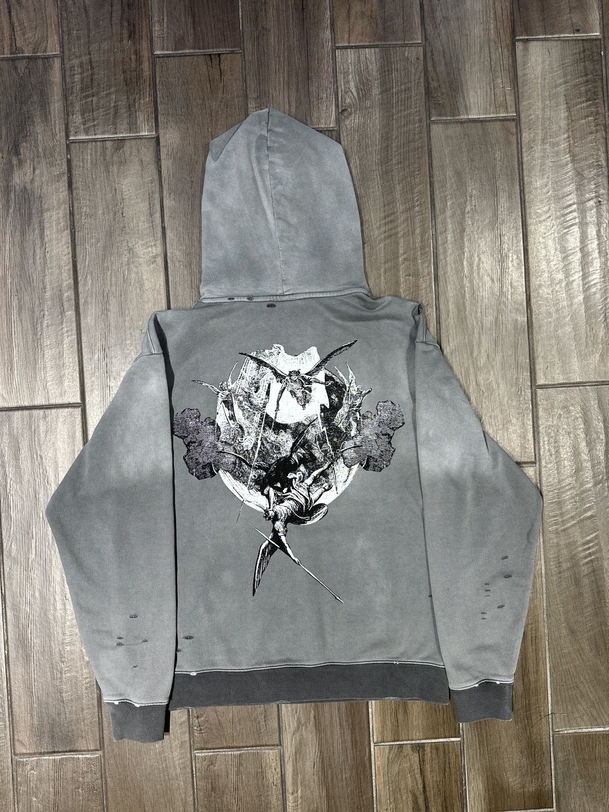 Revenge Revenge Kosuke Kawamura Glitch Arch Logo Hoodie Grey Size US L / EU 52-54 / 3 - 2 Thumbnail