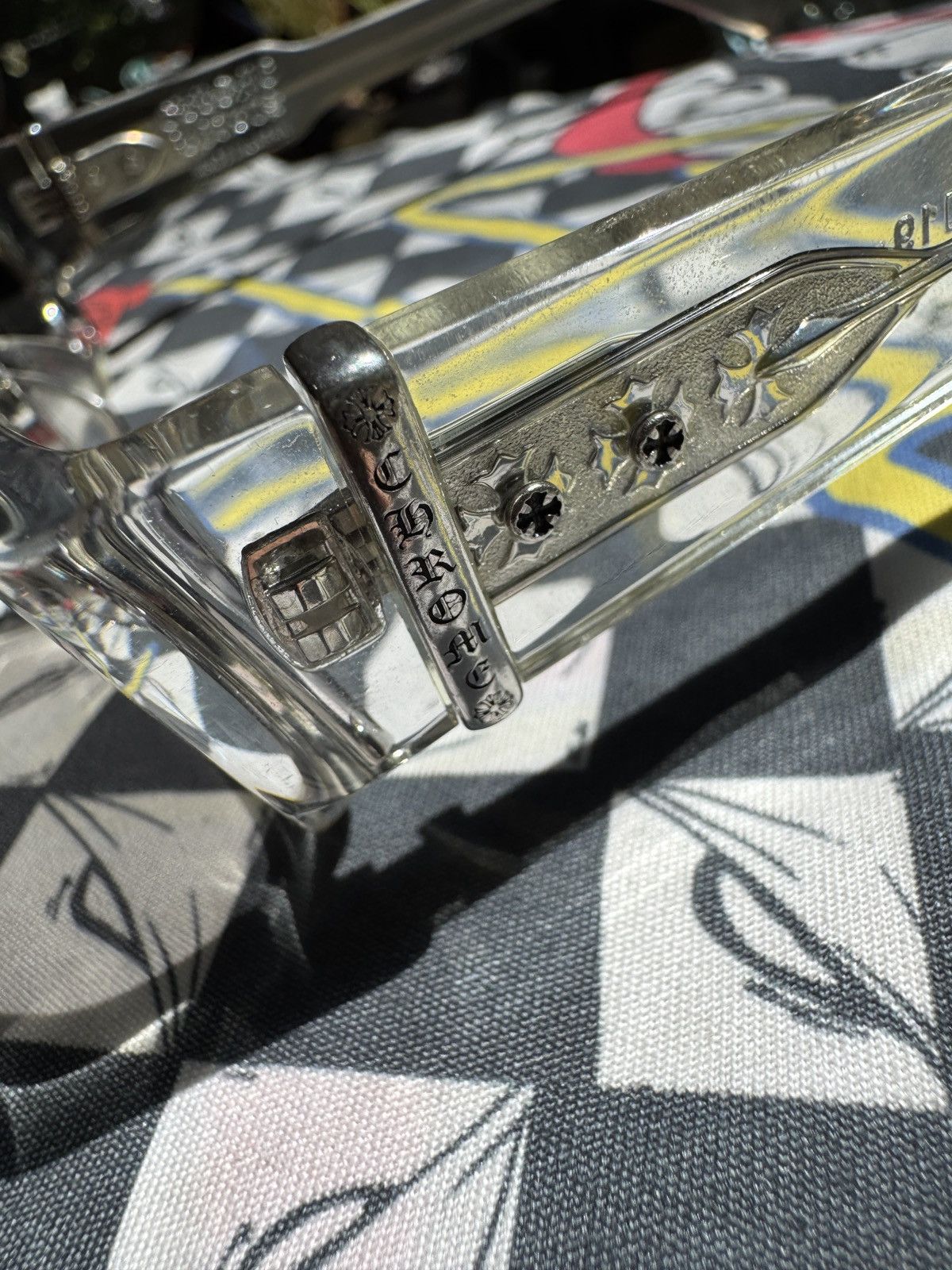 Chrome Hearts Chrome Hearts TRYVAGAGAIN Crystal/Silver Sunglasses Size ONE SIZE - 9 Thumbnail