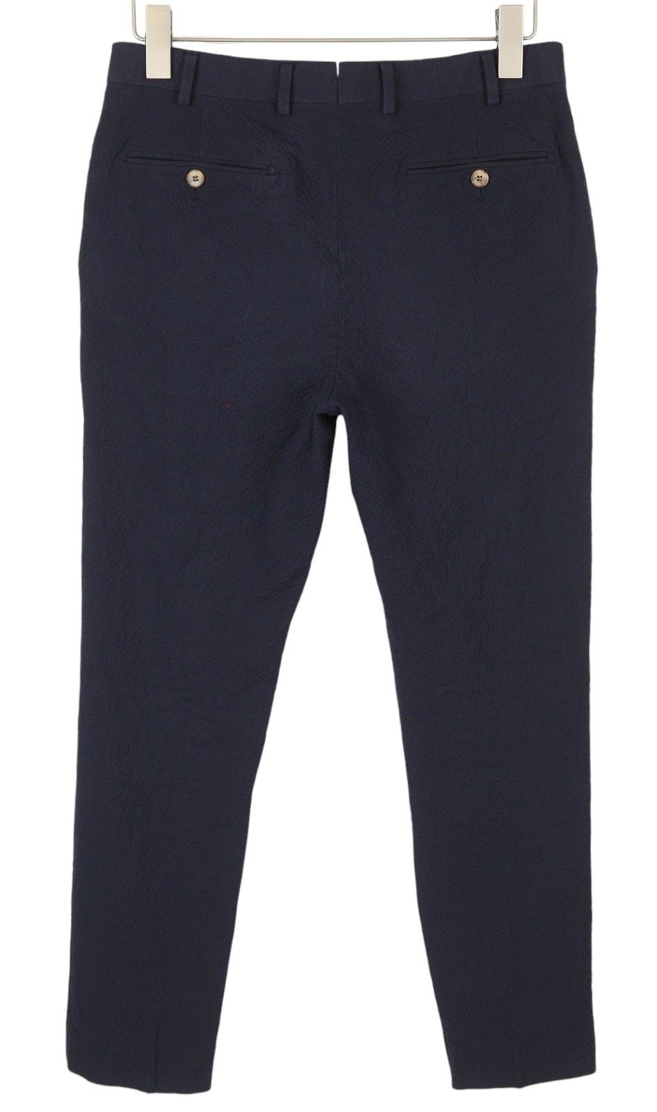 Suitsupply SLIM UK36R Dark Blue Seersucker Zip Trousers 86722 Size 36R - 2 Thumbnail