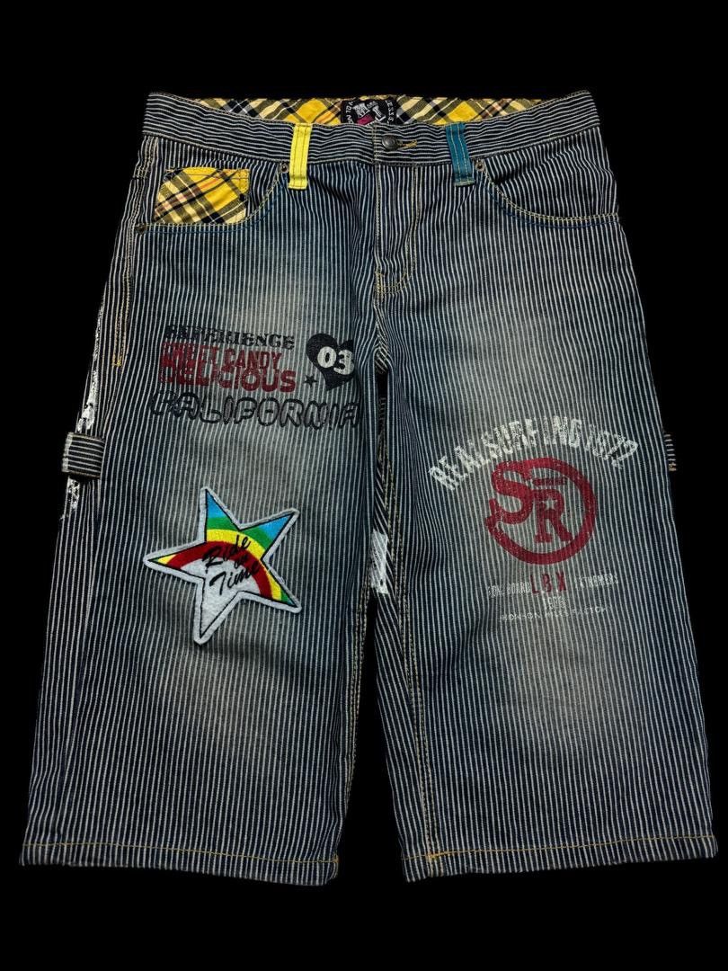 Vintage INSANE Japanese Hickory Short Mudwash Patcher Sick Style Size US 32 / EU 48 - 1 Thumbnail