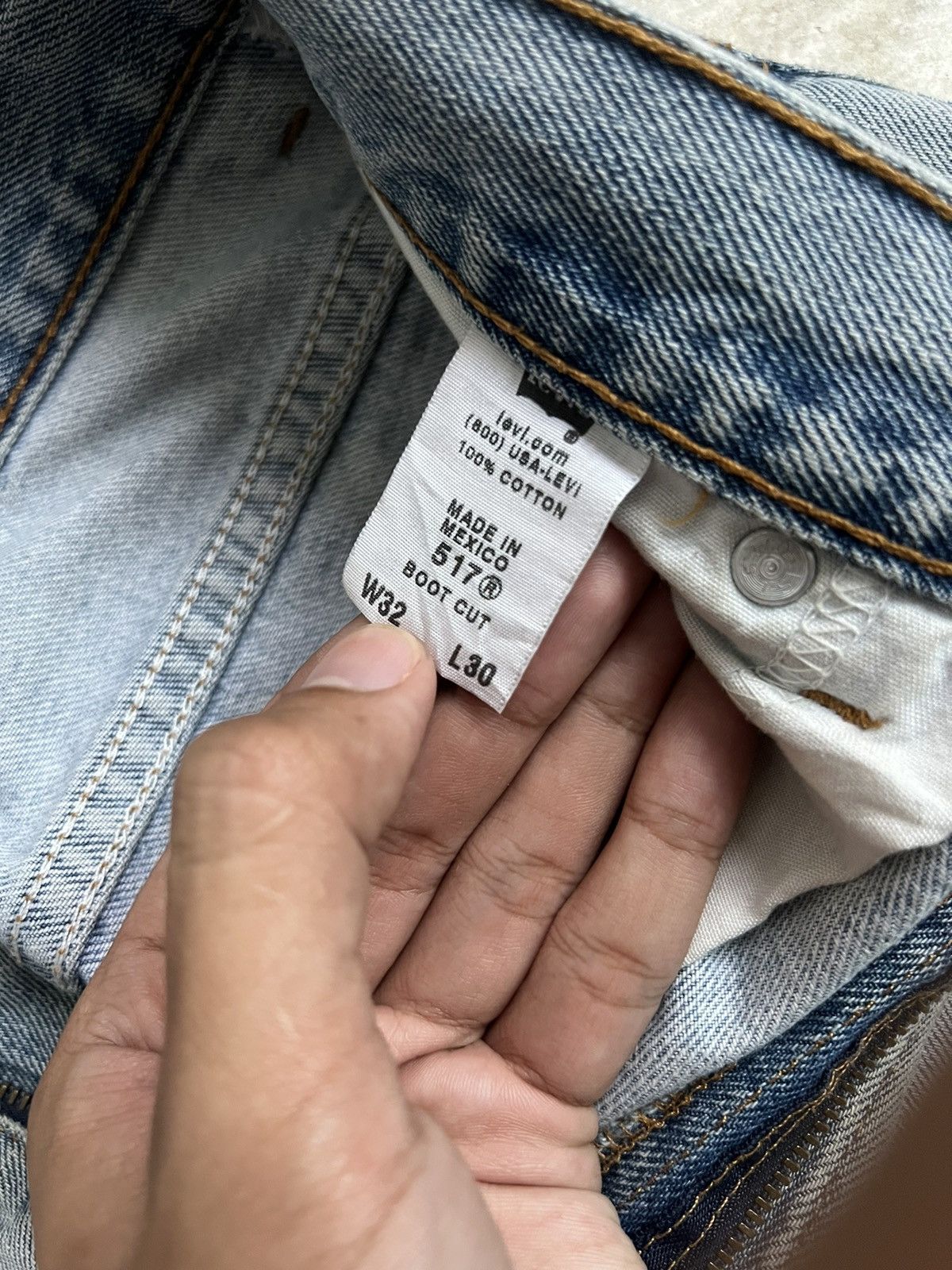 Levi's Thrashed Vintage Levi's 517 Bootcut Jeans Size US 32 / EU 48 - 7 Thumbnail