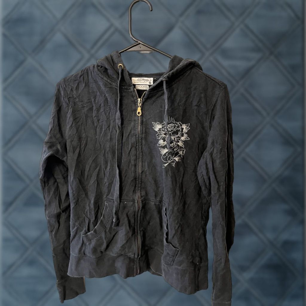 Ed Hardy Ed Hardy Black Hoodie Mens Full Zip Small Animal Print Anime Size US S / EU 44-46 / 1 - 1 Thumbnail
