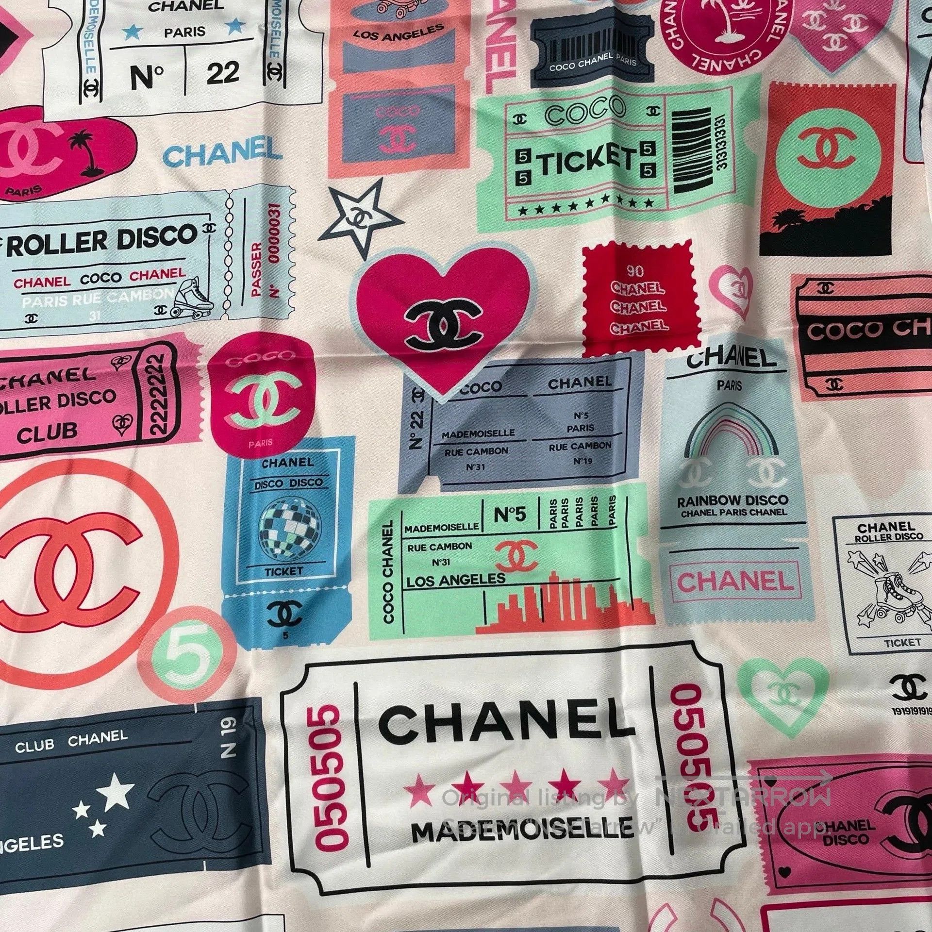 Chanel Chanel Printed Silk Scarf| Size ONE SIZE - 3 Thumbnail