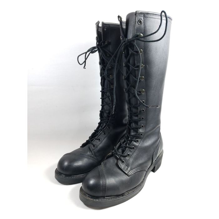 Other Cove Shoe Men's Size 10.5 Lineman Boots 15" Black Leather Grailed
