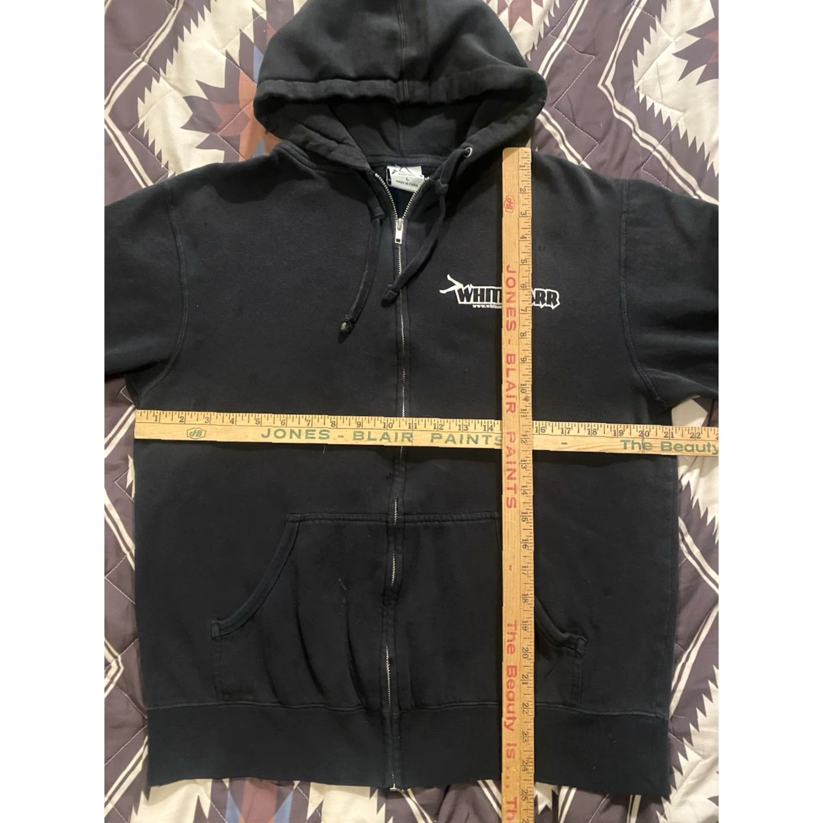 Vintage VINTAGE APX Full Zip Hoodie Black L Men 90s Whitestarr Band Skull Distressed Graphic Print Size US L / EU 52-54 / 3 - 6 Thumbnail