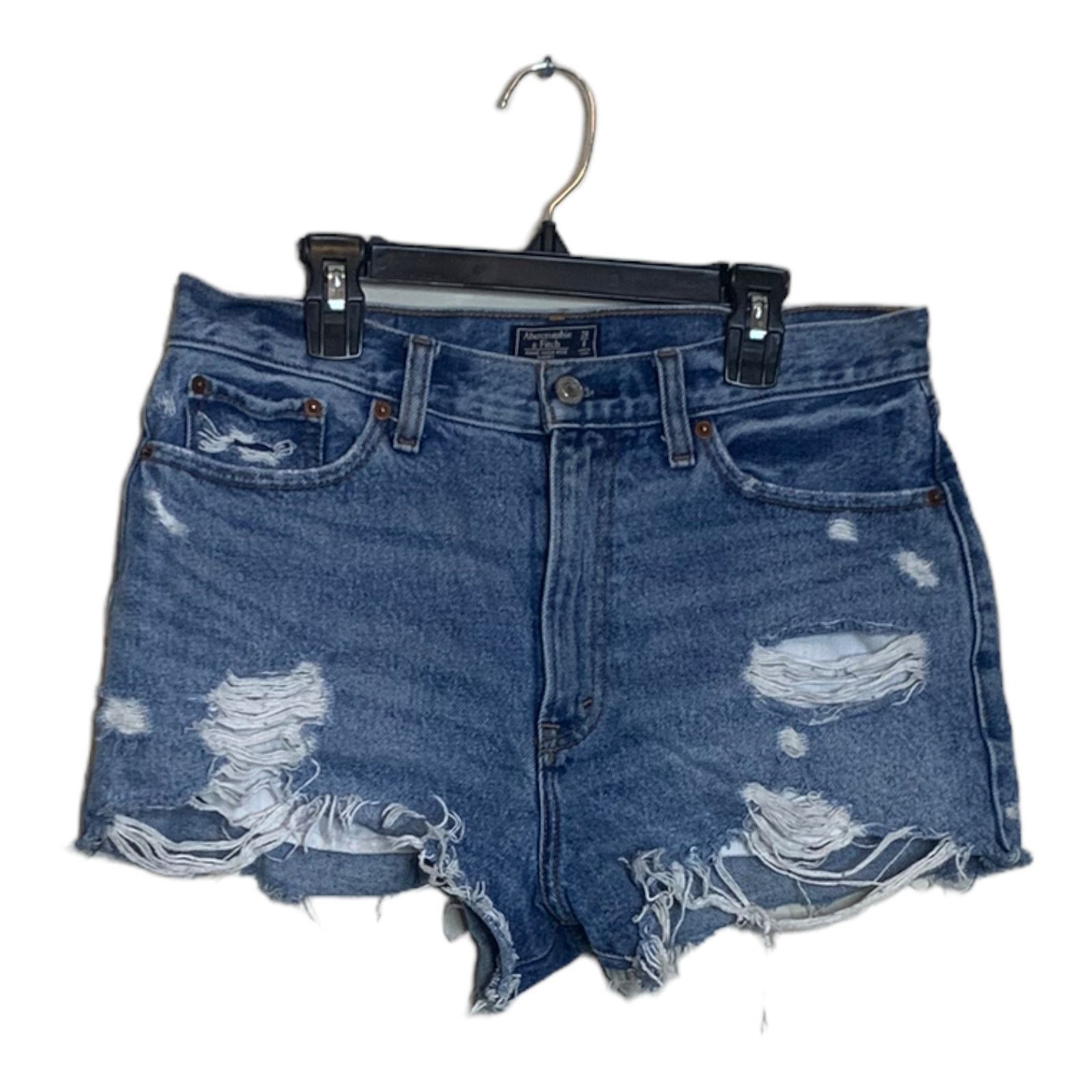 Abercrombie & Fitch Abercrombie & Fitch distressed cut out short shorts size 28 Size 31" - 1 Thumbnail