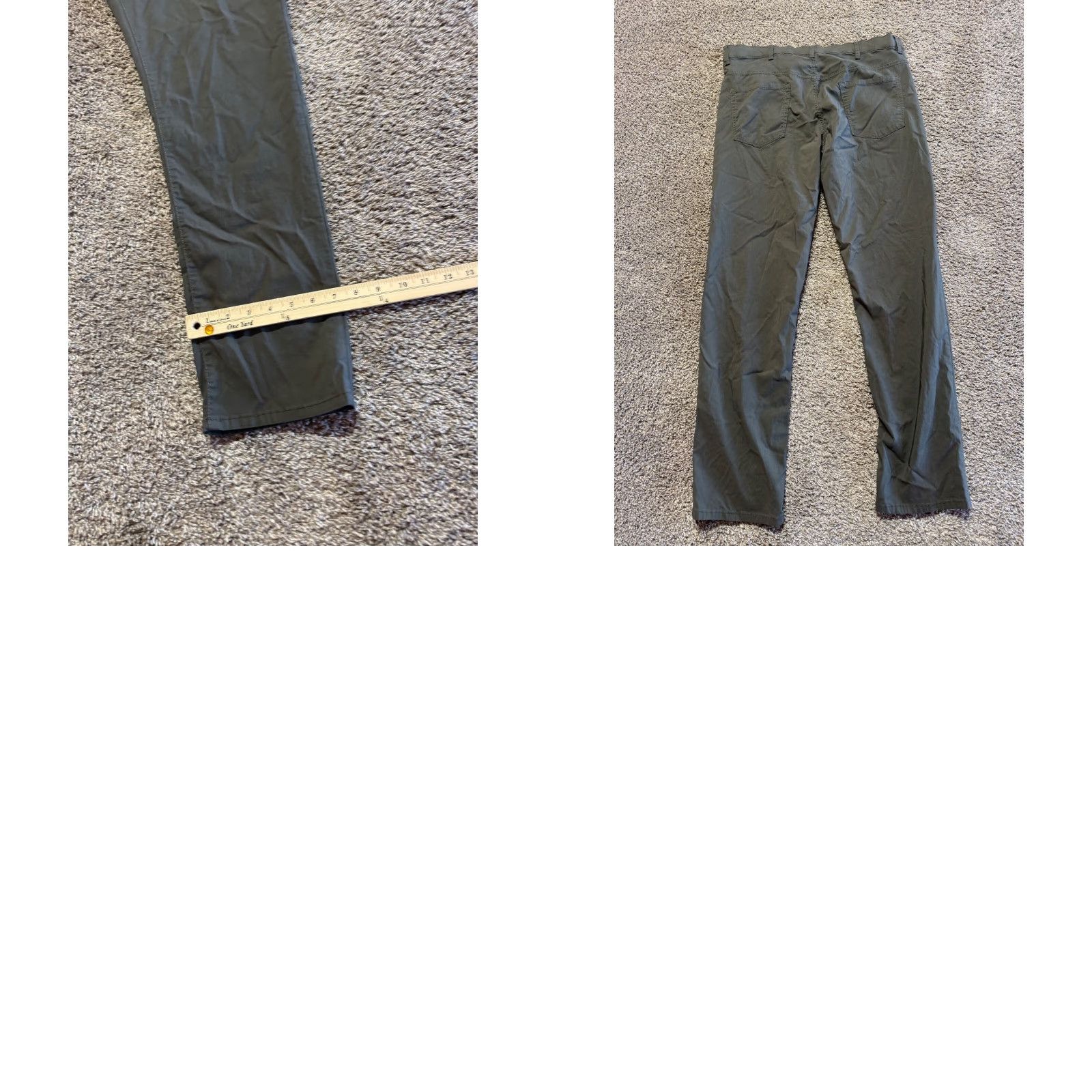 Vintage COPPER & OAK All Day Tech Pants Men's 38 x32 Dark Olive Slim Stretch Nylon Golf Chino Pants Size US 38 / EU 54 - 8 Thumbnail