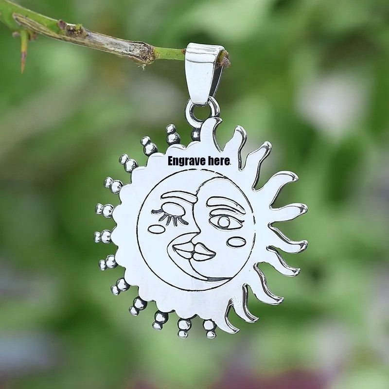 Jewelry Moon And Sun Face Necklace Size ONE SIZE - 4 Thumbnail