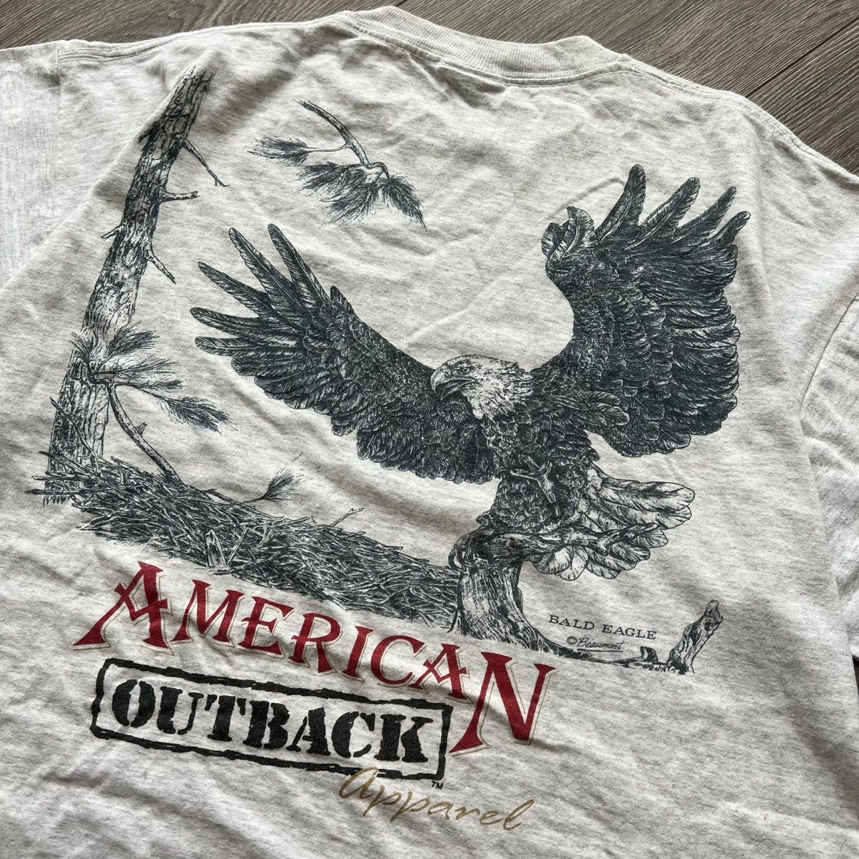 Vintage Vintage 💥 American Outback Eagle Single Stitch Tee T-Shirt Size US XL / EU 56 / 4 - 4 Thumbnail
