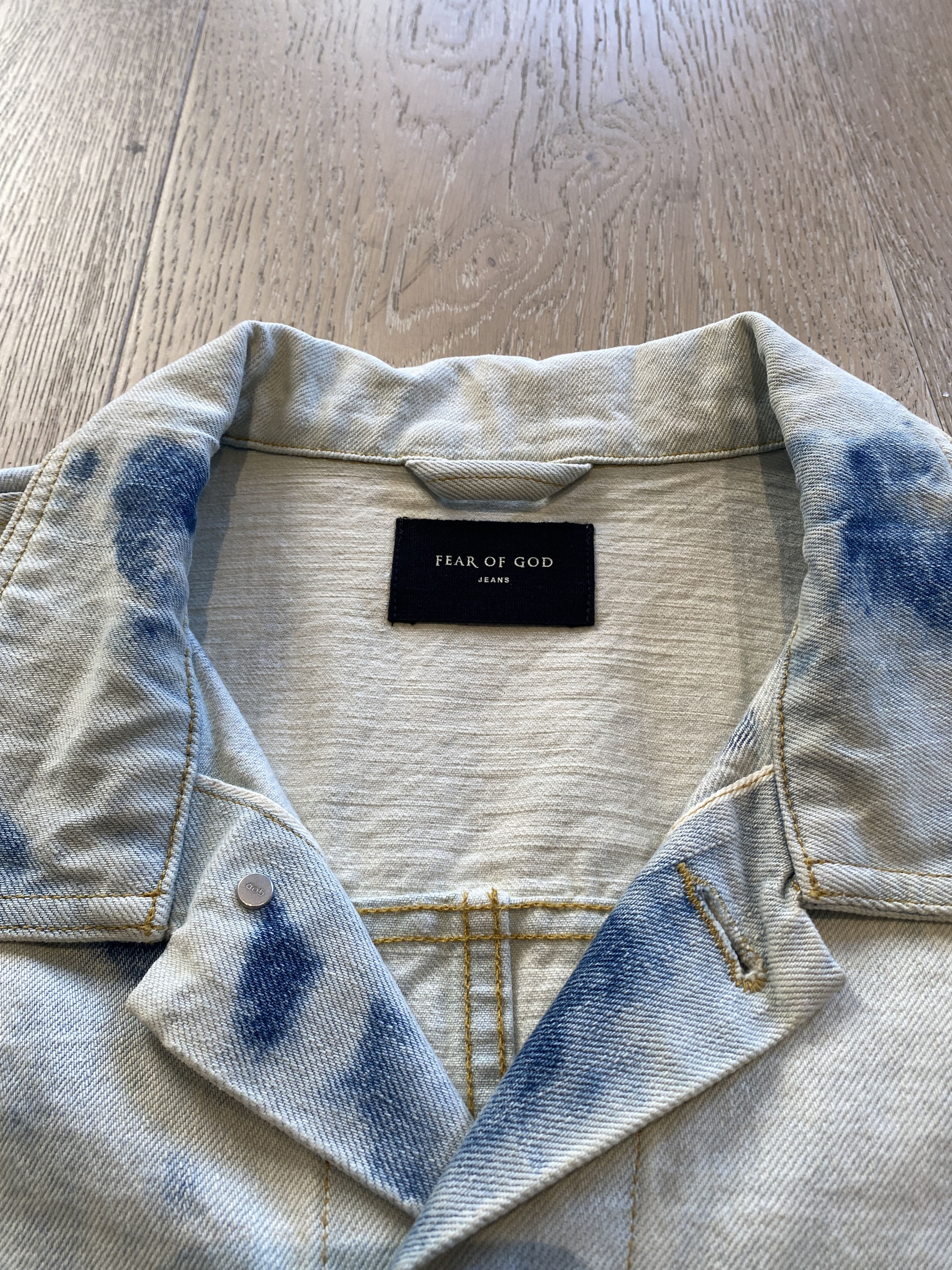 Fear of God INVERTED HOLY WATER $1300 NEW FIFTH DENIM JACKET FEAR OF GOD Size US L / EU 52-54 / 3 - 11 Thumbnail
