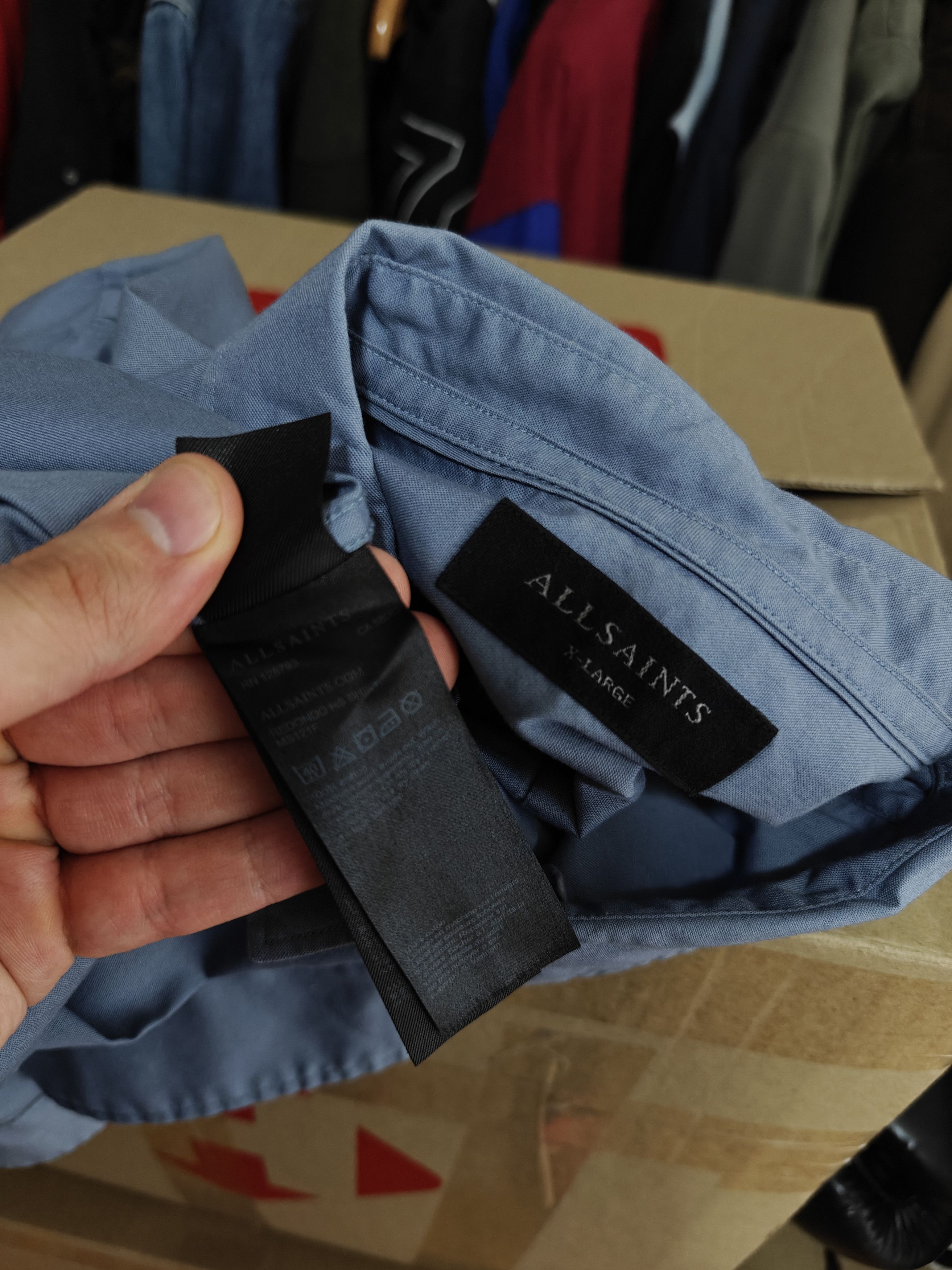 Allsaints Allsaints Shirt Redondo Collared Blue size XL Size US XL / EU 56 / 4 - 8 Thumbnail
