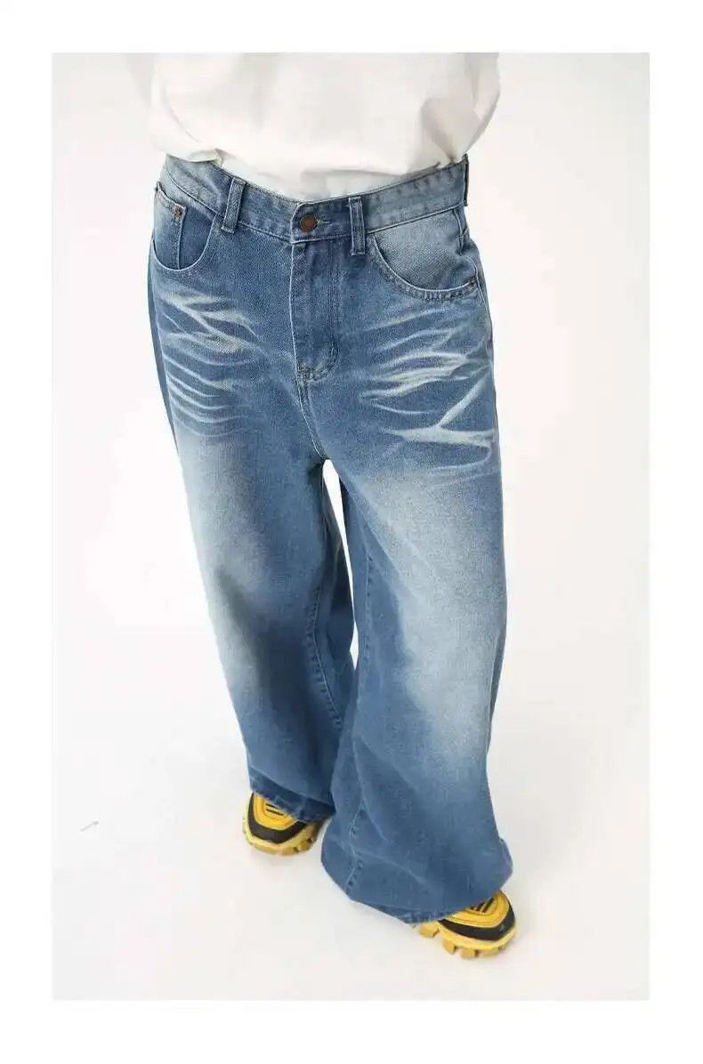 Japanese Brand Wide Leg Baggy Jeans Denim Size US 34 / EU 50 - 2 Thumbnail