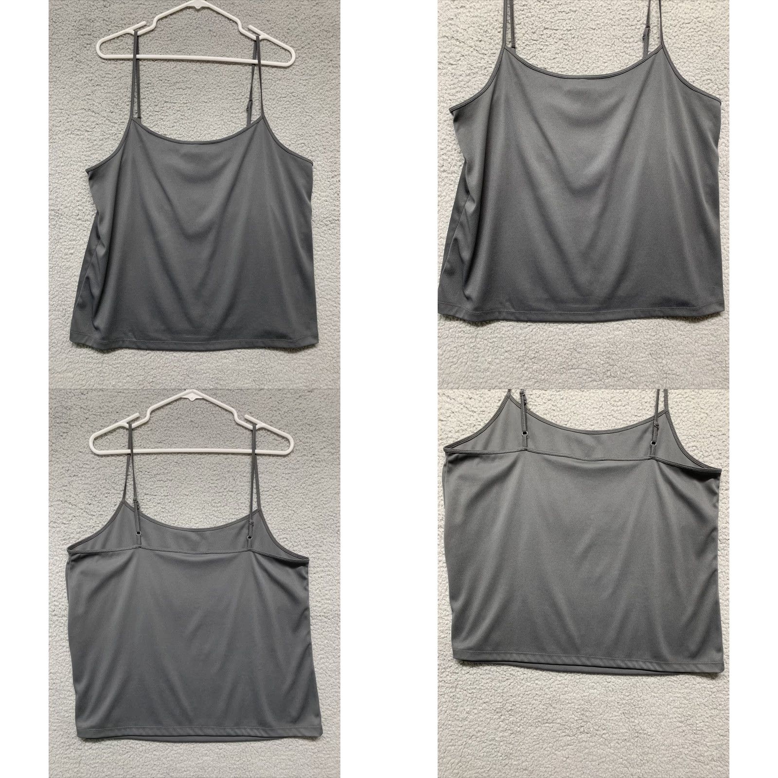 Apt. 9 APT 9 Womens Tunic 2 Piece Gray Tank Top XL Extra Large Shirt Dress Sleeveless Round Neck Lace Crochet Pattern Floral Business Classic Regular Womens Size XL / US 12-14 / IT 48-50 - 8 Thumbnail