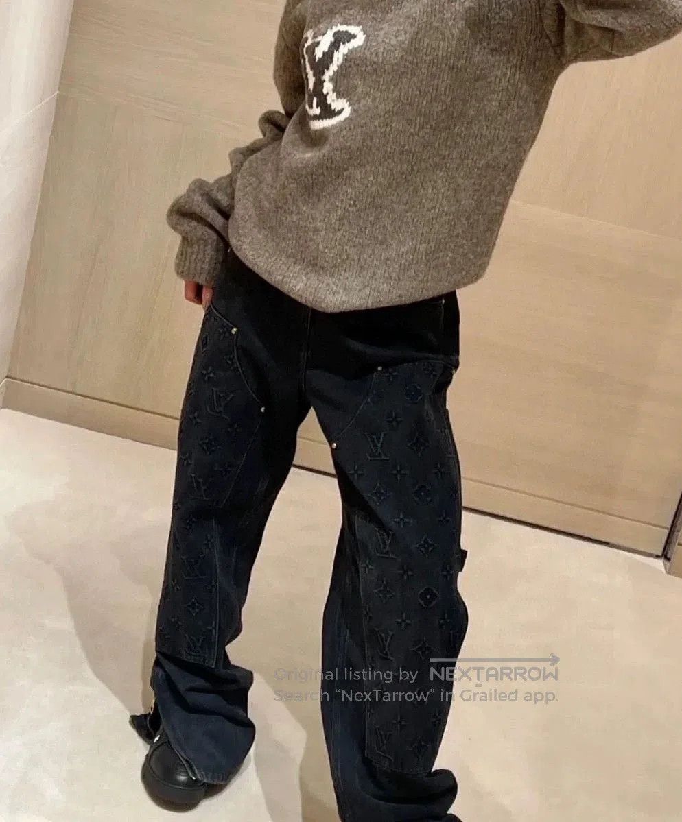 Louis Vuitton black denim cargo pants size 33. Size US 33 - 8 Thumbnail