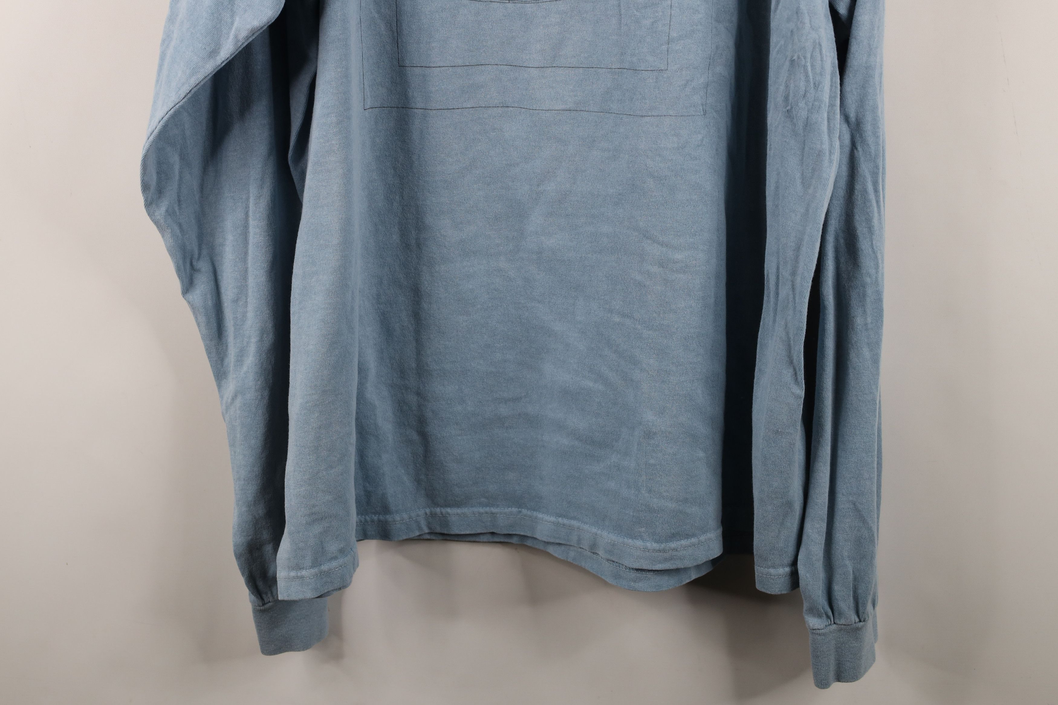 Vintage Vintage Y2K Pigment Dye Long Sleeve T-Shirt Blue Cotton Size US L / EU 52-54 / 3 - 12 Thumbnail