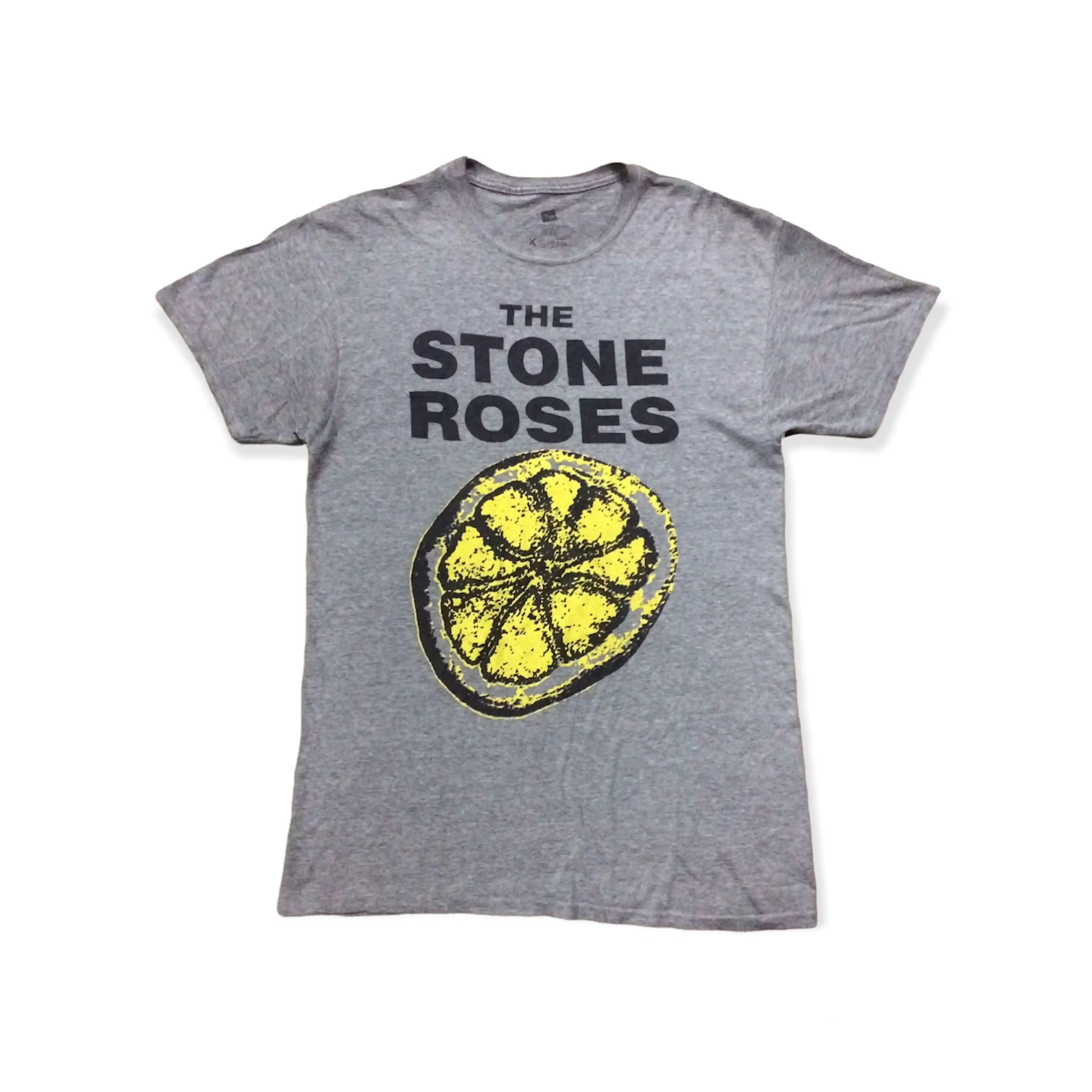 image of Band Tees x Rock Band The Stone Roses Band Tshirt in Grey, Men's (Size Medium)