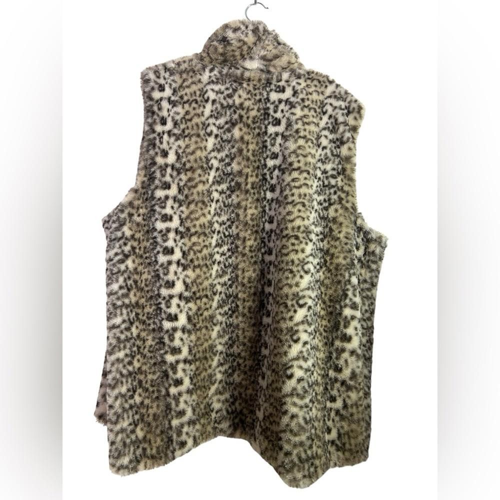 REVOLVE East Adeline l Faux Fur Leopard Vest 3X Size 3XL / US 20-22 - 3 Thumbnail