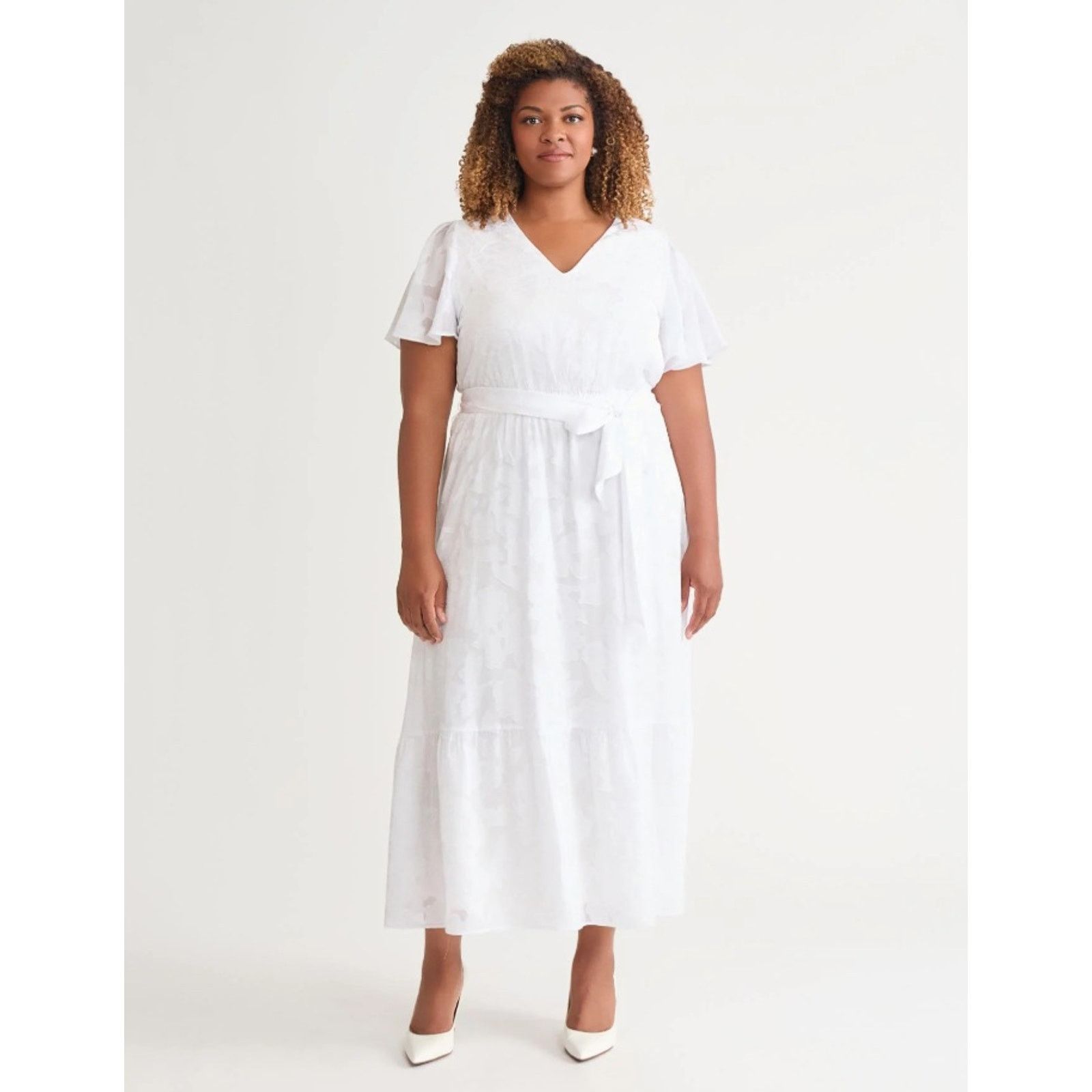 new chiffon dress designs Hayden in Butterfly Bloom Green Terracotta Cotton Maxi Dress The zip colorgrp-34373 Size:us:8