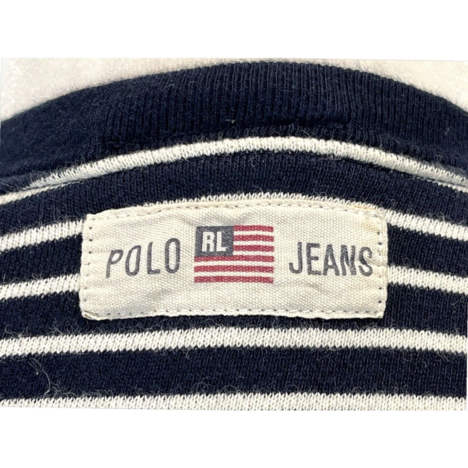 Ralph Lauren VINTAGE Polo Jeans Co Ralph Lauren Sleeveless Tank Dress Small Navy Blue Striped Preppy 90s Women Size 28" / US 6 / IT 42 - 6 Thumbnail