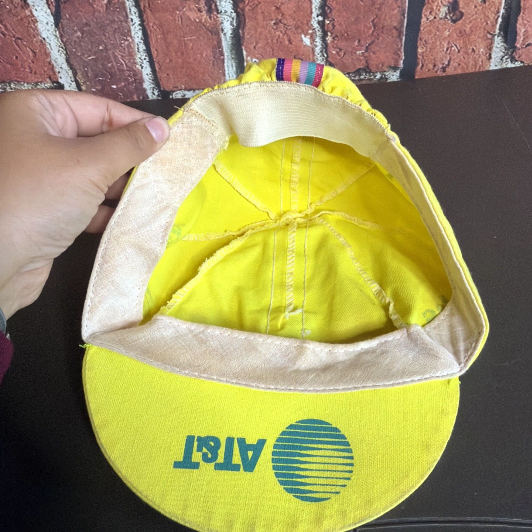 Vintage VINTAGE Marathon Hat Running City 90s Cotton Yellow Mens One Size Cap Hat Cannes? Size ONE SIZE - 3 Thumbnail
