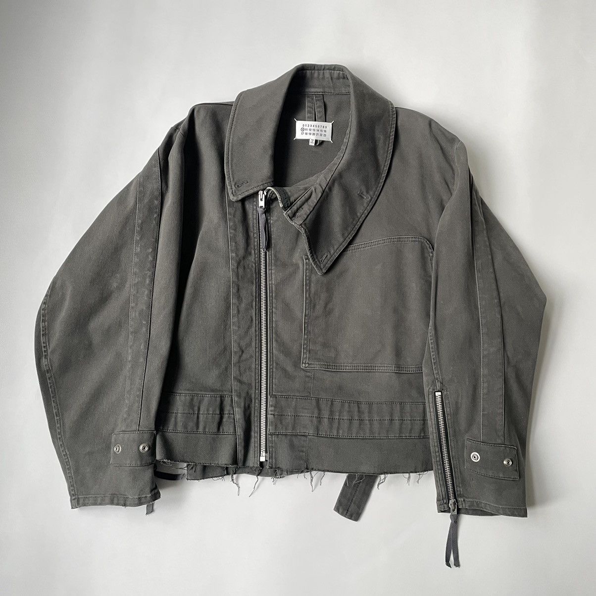 Pre-owned Maison Margiela S/s 19 Cargo Flight Jacket In Grey