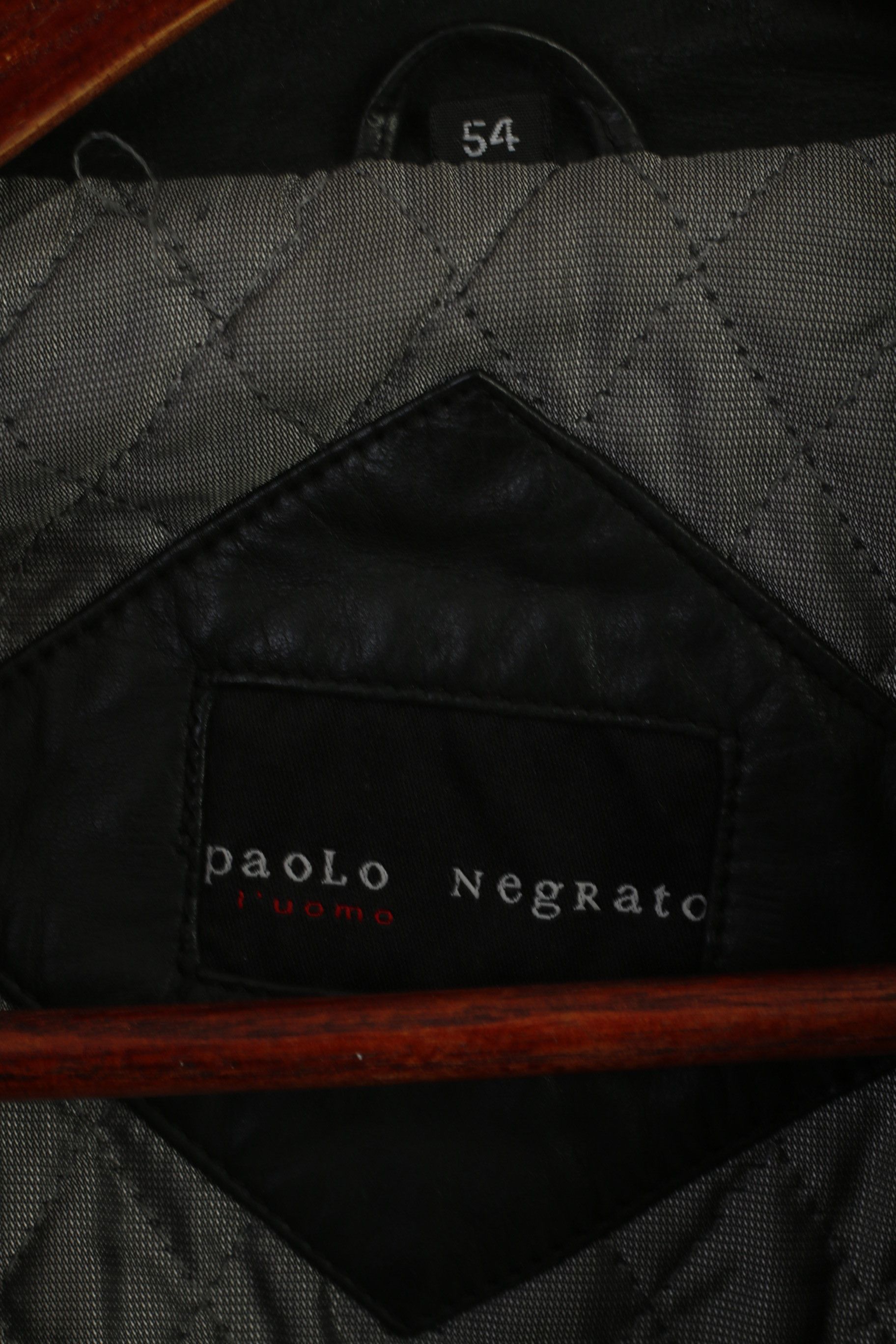 Vintage Paolo Negrato Men 54 L Jacket Black Soft Leather 7693 Size US L / EU 52-54 / 3 - 4 Thumbnail