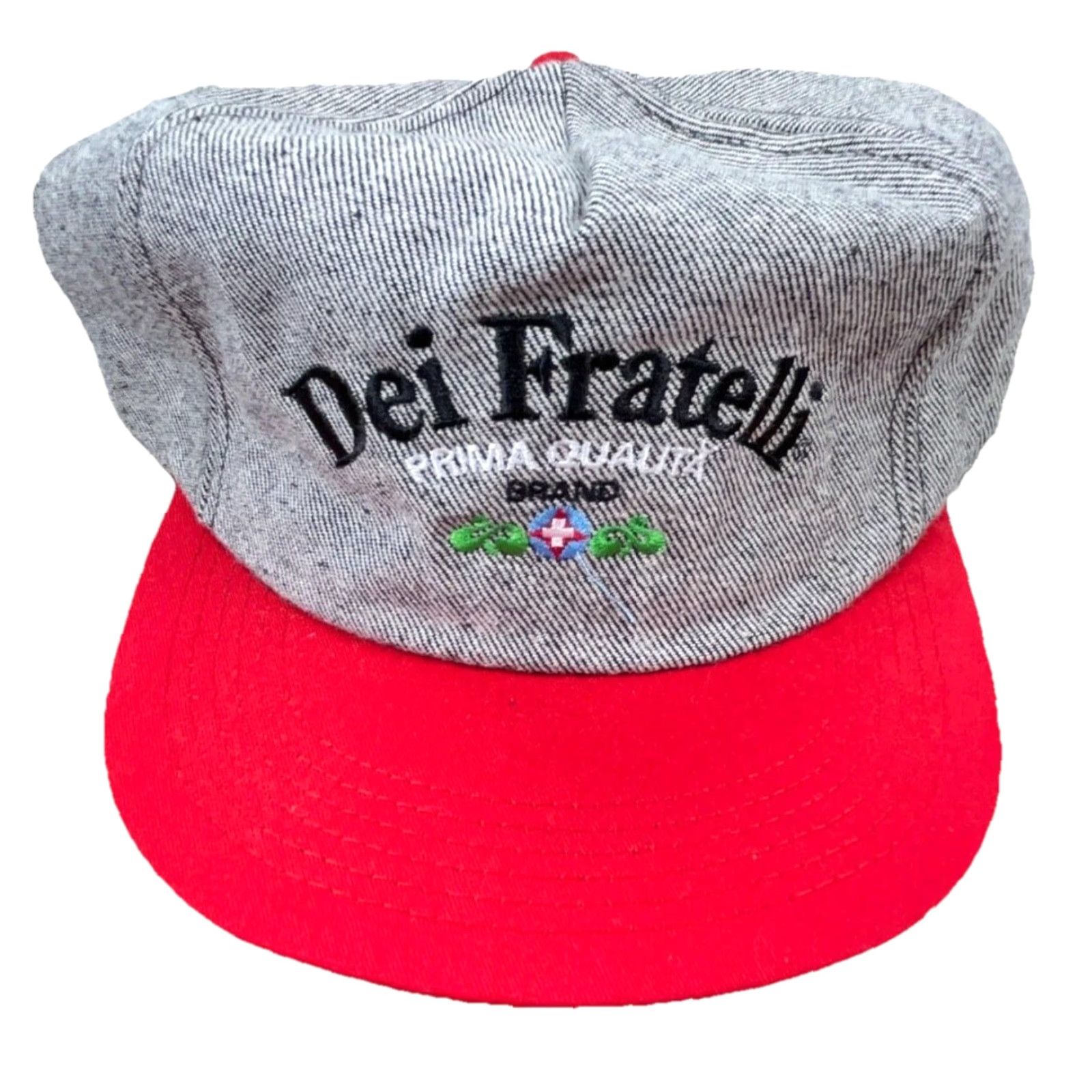 Denime VINTAGE K-products Trucker Hat Cap Snapback Gray Denim USA Farm 80s Dei Fratell Size ONE SIZE - 2 Thumbnail