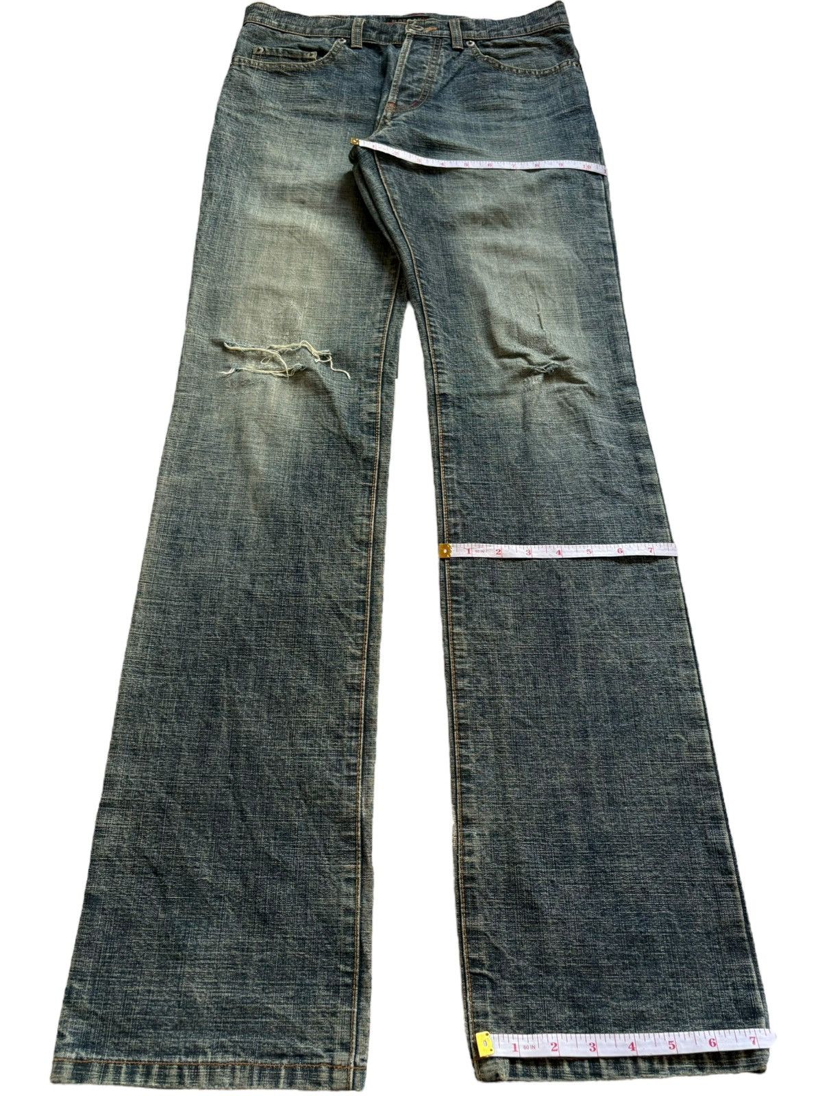Japanese Brand × Morgan Homme Vintage Japanese Morgan Homme Mud Wash Distressed Jeans Size US 31 - 13 Thumbnail
