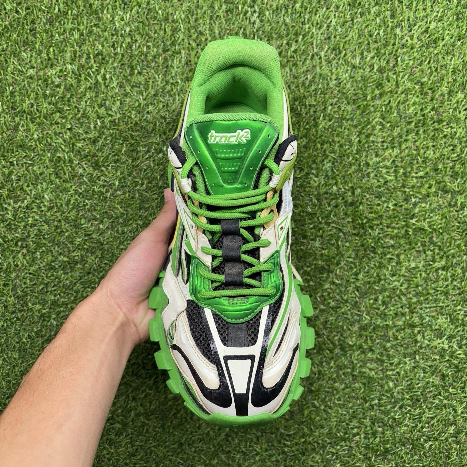 Balenciaga Balenciaga Track 2 Trainer ' White Green ' | GREAT COND! Size US 10 / EU 43 - 6 Thumbnail