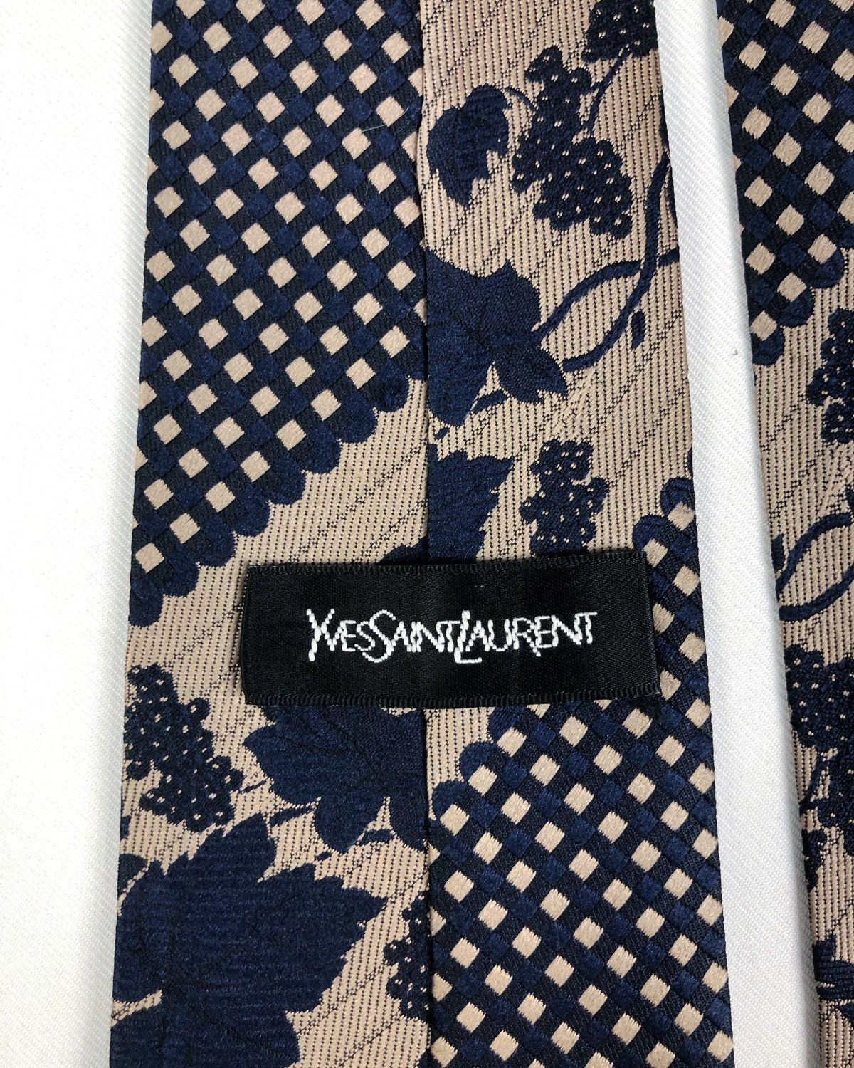 Yves Saint Laurent Rare Vintage Yves Saint Laurent YSL Floral Silk Tie Size ONE SIZE - 5 Thumbnail