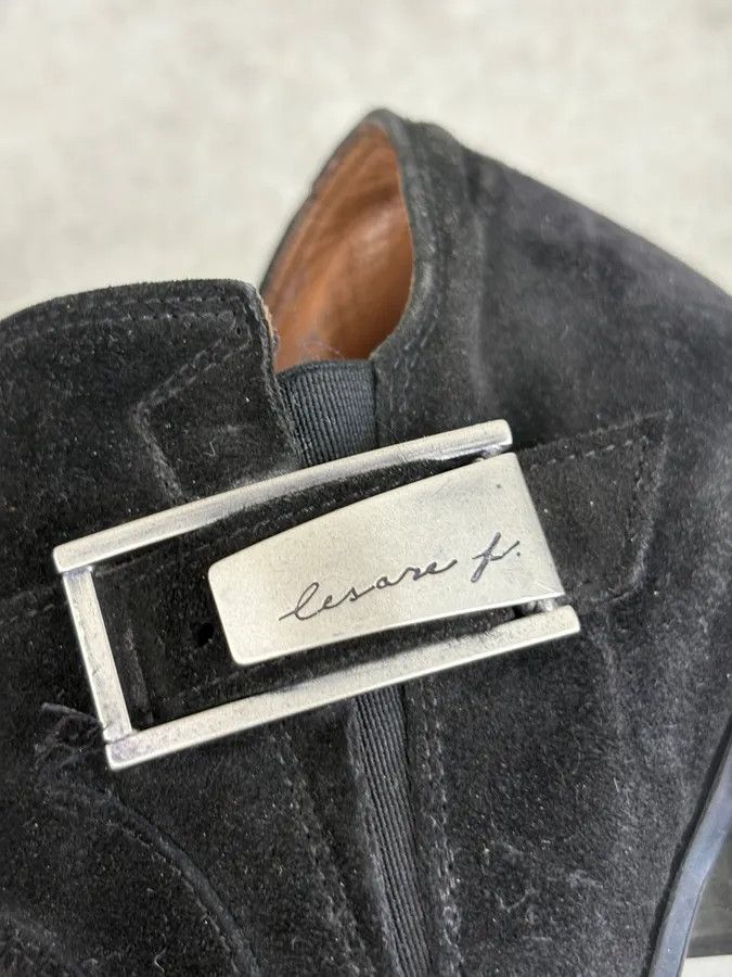 Vintage Cesare Paciotti Black Suede Loafer Boots Size US 7.5 / IT 37.5 - 10 Thumbnail