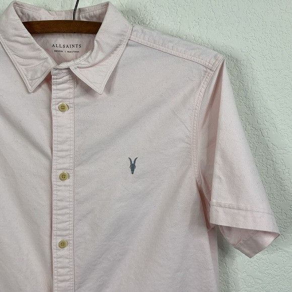 Allsaints All Saints Huntingdon Light Pink Ram Skull Short Sleeve Butt Size US M / EU 48-50 / 2 - 1 Thumbnail