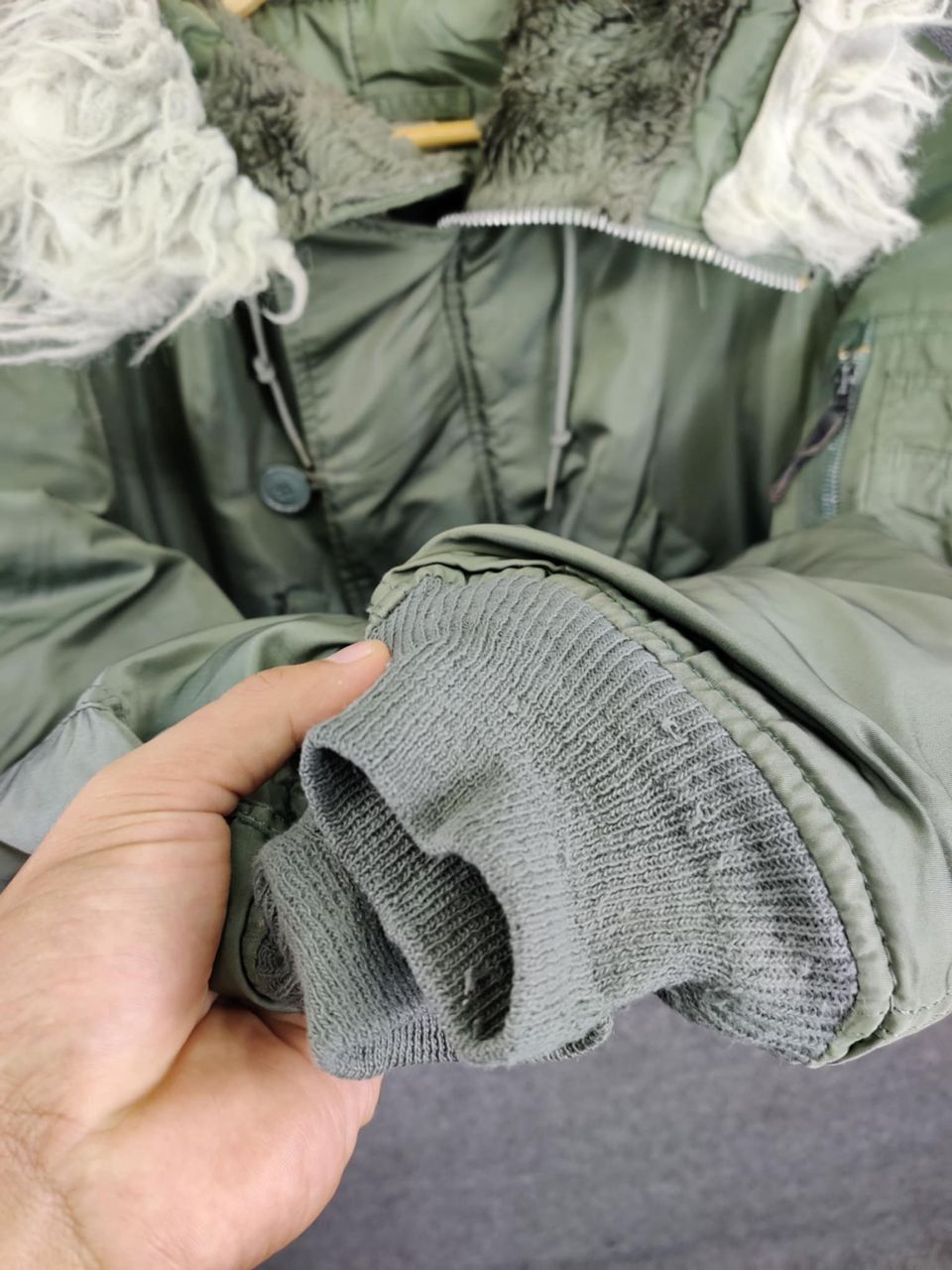 Vintage 80's Alpha Industries N2B Bomber Fur Jacket