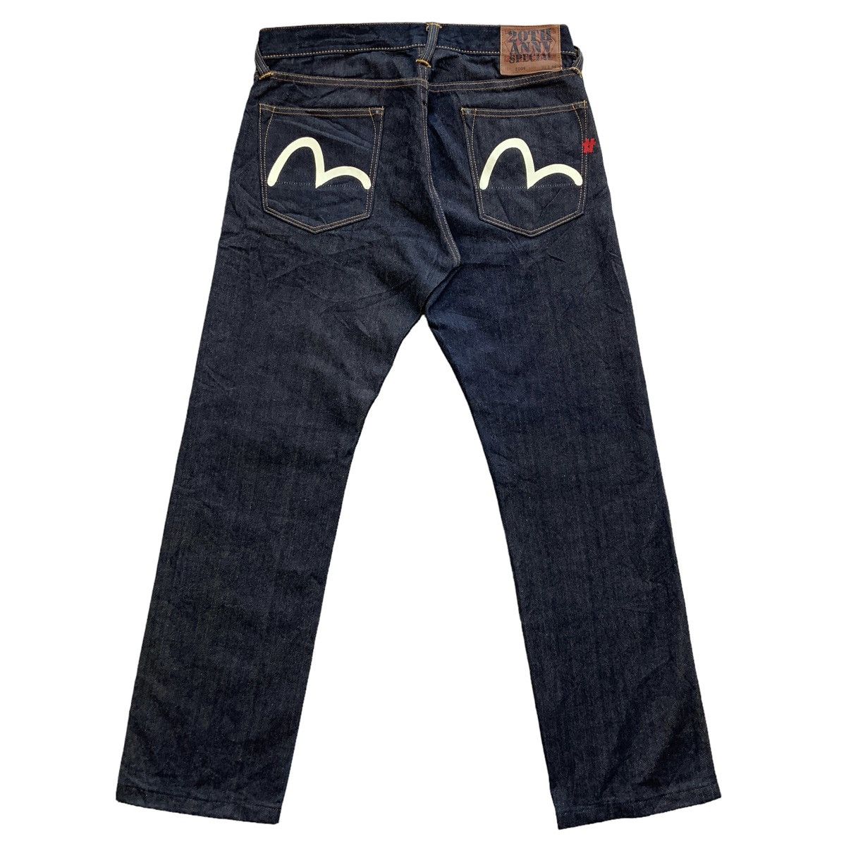image of Evisu 20Th Anniversary Seagull Selvedge Jeans in Raw Demin, Men's (Size 32)