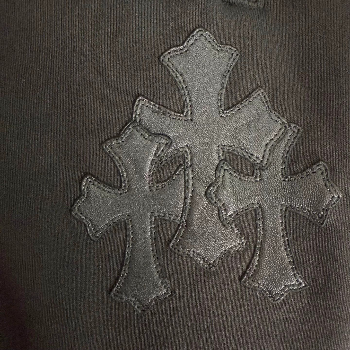Chrome Hearts Chrome Hearts Washed Cross Leather Patch Pants S NWT Size US 27 - 4 Thumbnail