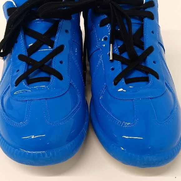 Maison Margiela Maison Margiela Blue Patent "The Replica" Low Sneakers -EU37 Size US 7 / IT 37 - 9 Thumbnail