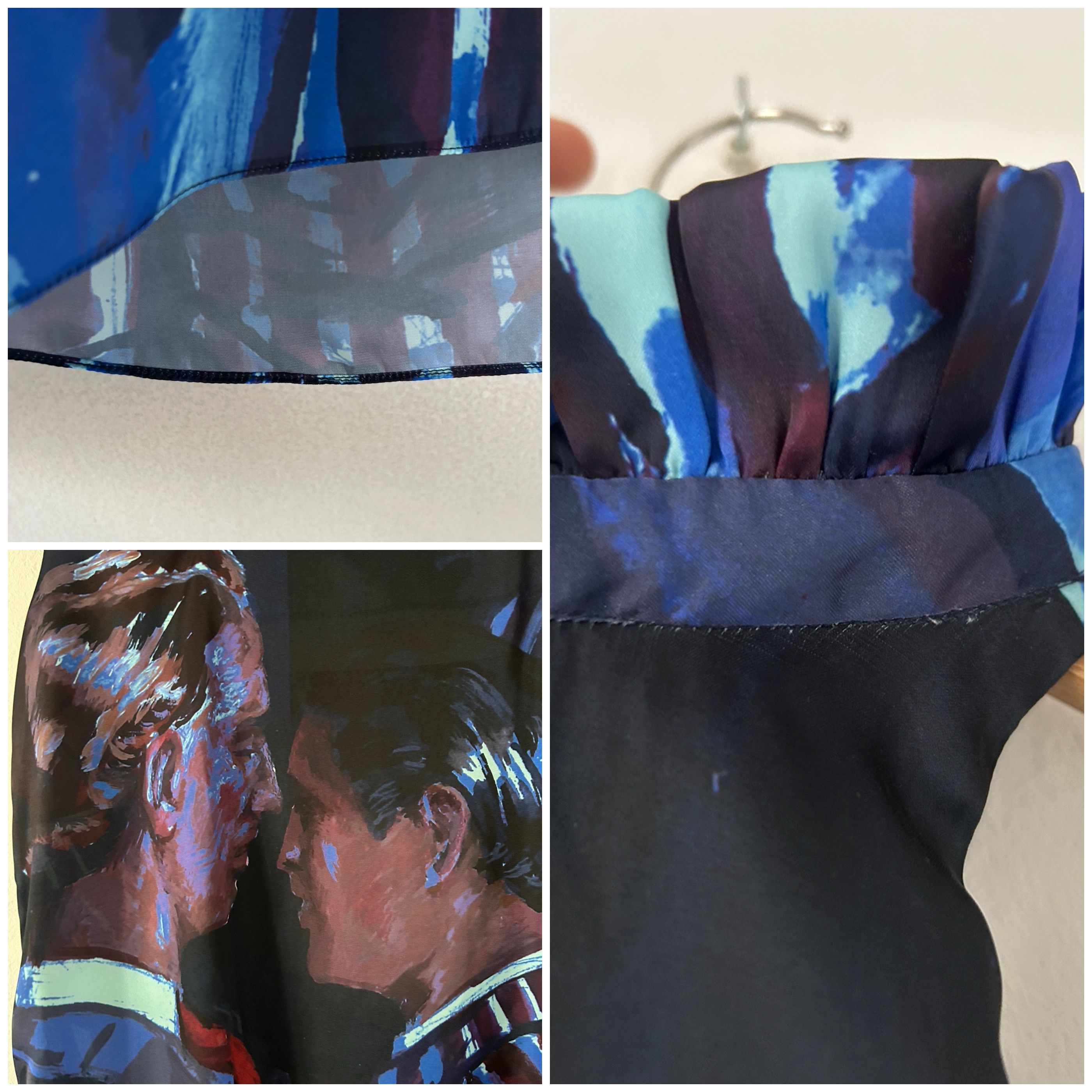 Designer Handmade gay couple dancing print cutout mini dress Size M / US 6-8 / IT 42-44 - 9 Thumbnail