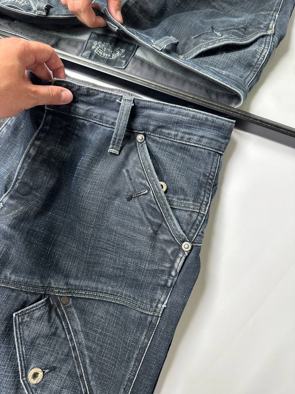 G-Star 90s Vintage Distressed Washed G Star Jean Y2K Japanese Fit Size US 32 / EU 48 - 5 Thumbnail