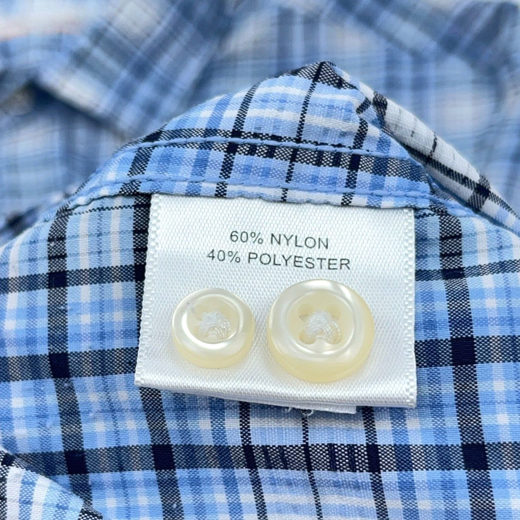 Peter Millar Peter Millar Shirt Men Large Blue Button Up Performance Golf Tartan Plaid Dress Size 42R - 4 Thumbnail