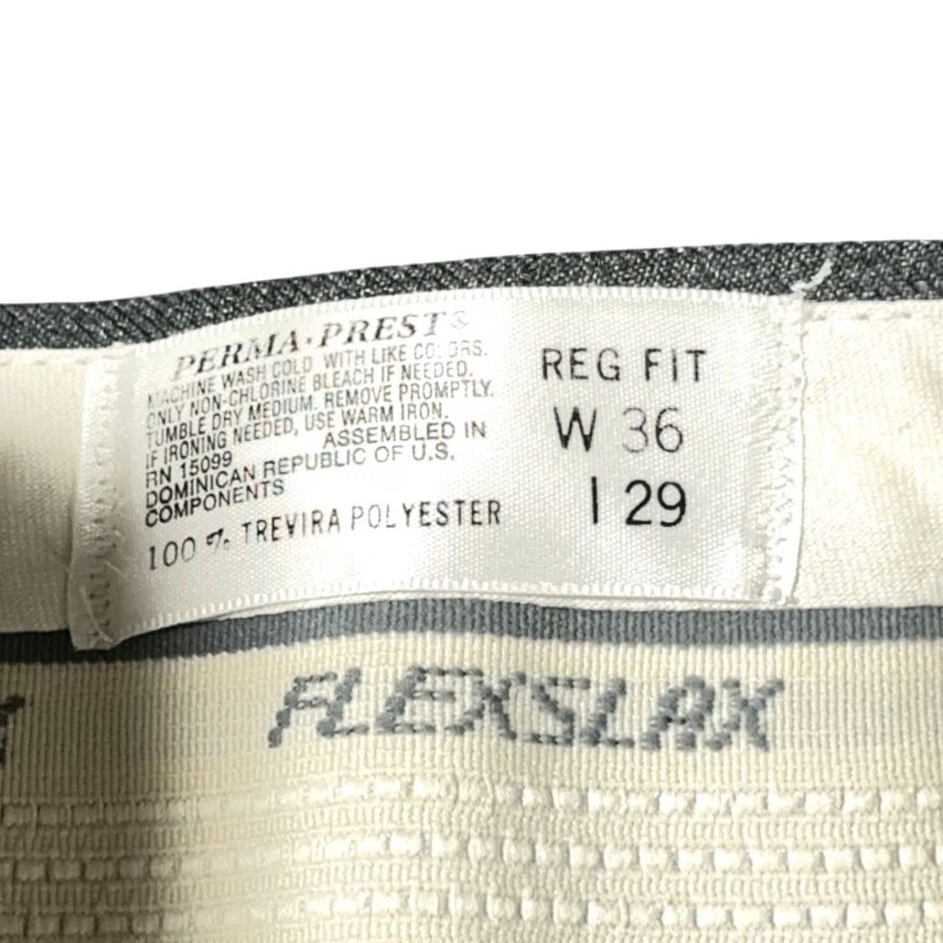 Sears VINTAGE Sears Pants Mens 36x29 Gray Dress Slacks Polyester Perma Prest 80s Size US 36 / EU 52 - 6 Thumbnail