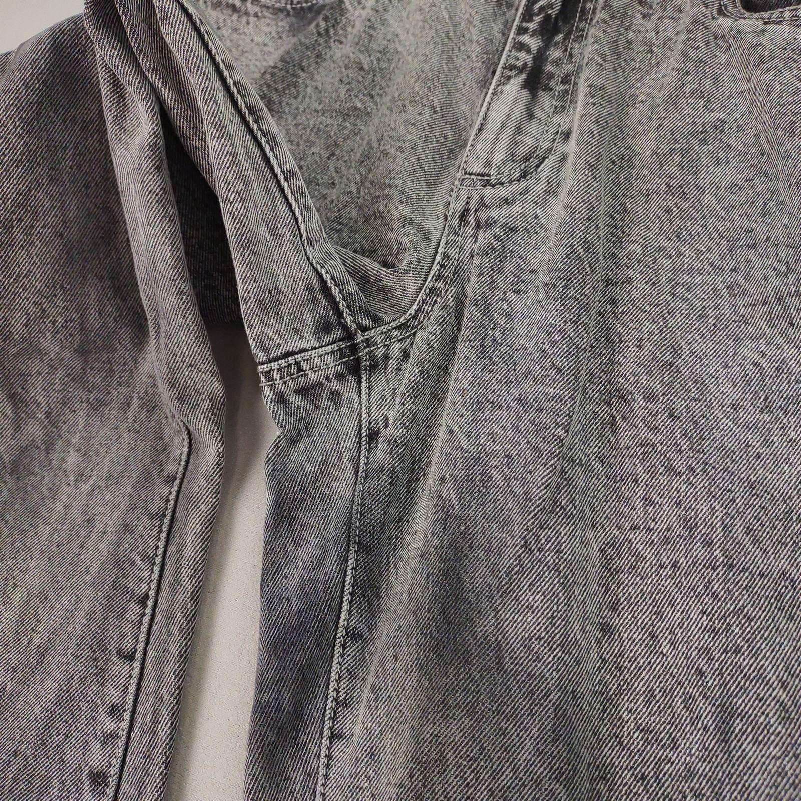 Other VENUS Women's 10 Black Acid Wash Denim Wide Flare Leg Jeans Size 32" / US 10 / IT 46 - 7 Thumbnail