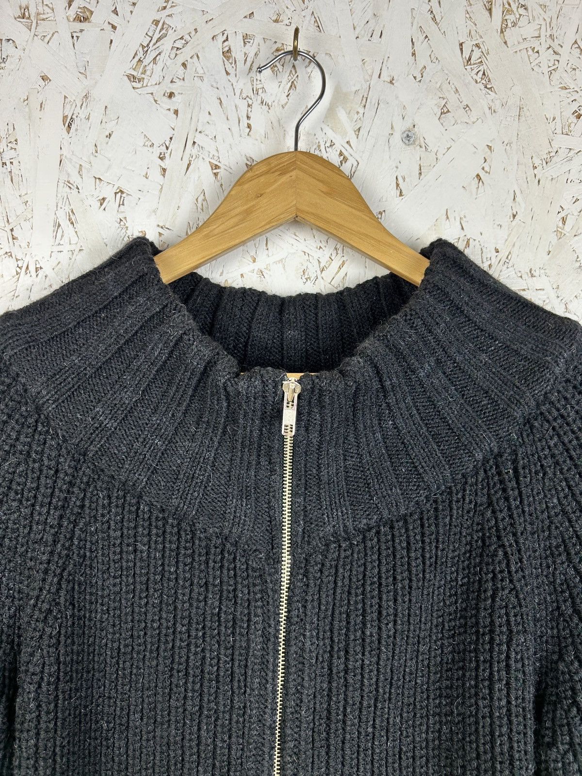 トップス 00s ann demeulemeester knit Vintage Ann Demeulemeester Wide Neck Alpaca Knit Sweater 40