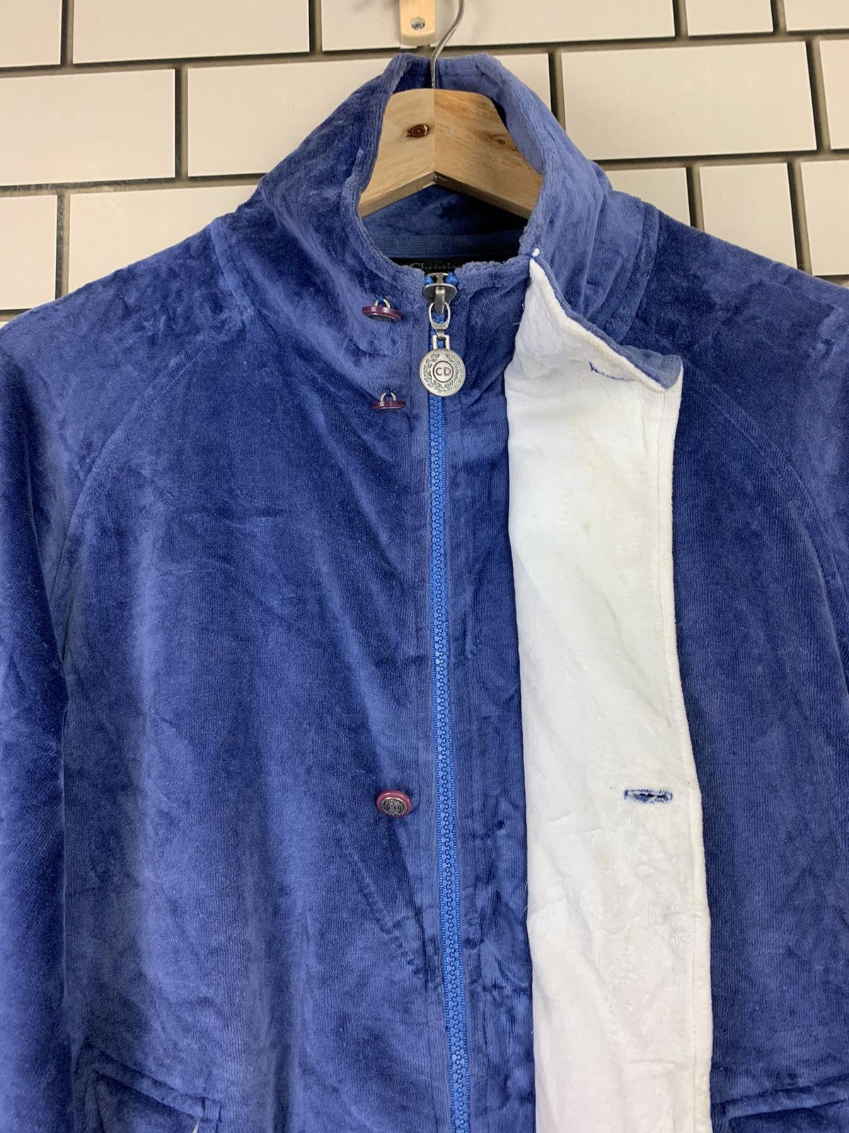 Christian Dior Monsieur Vintage Christian Dior Blue Velvet Jacket Size US L / EU 52-54 / 3 - 17 Thumbnail