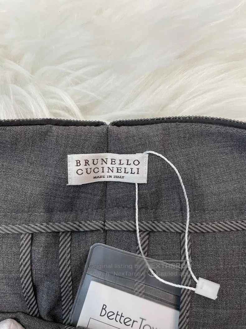 Brunello Cucinelli Brunello Cucinelli Grey Wool Casual Trousers Size 27" / US 4 / IT 40 - 3 Thumbnail