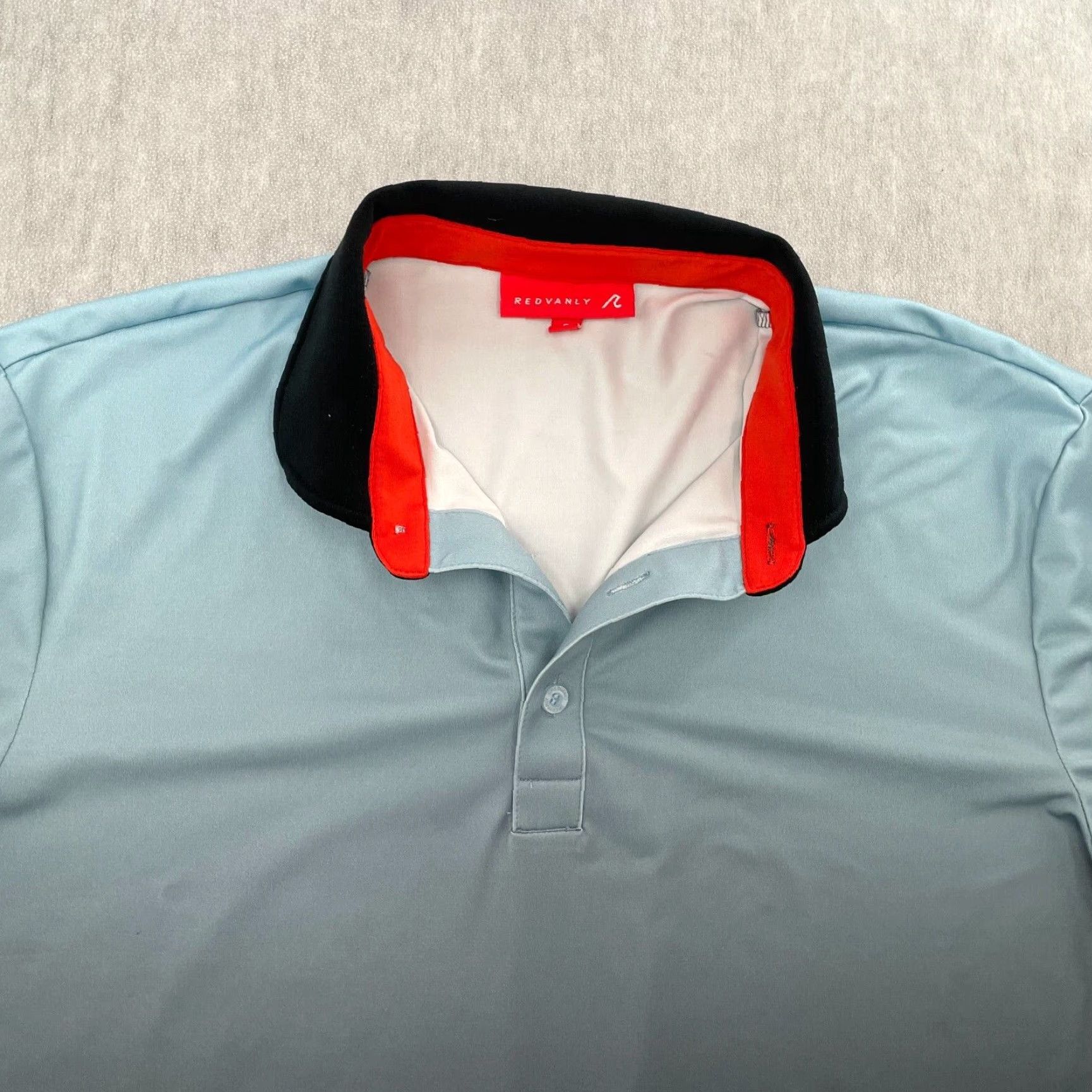 Vintage Redvanly Shirt Polo Adult Small Mens S Black Blue Ombre Performance Golf Logo Size US S / EU 44-46 / 1 - 3 Thumbnail