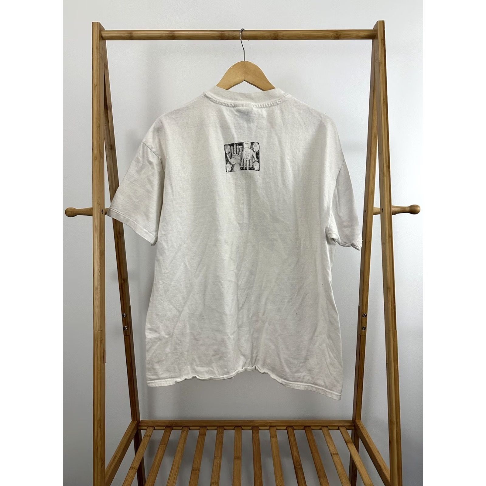 Hanes VTG Palmistry Palm Reading Hand Life Line Fortune Future Art T-Shirt XL White Hanes Mens Shirt Size US XL / EU 56 / 4 - 2 Thumbnail