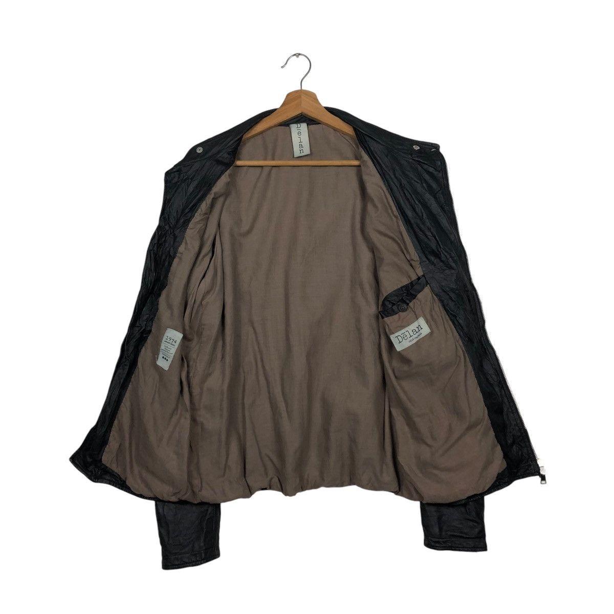 Vera Pelle 🔥CROPPED LEATHER JACKET BIKER ASYMMETRICAL DELAN ITALY Size US M / EU 48-50 / 2 - 15 Thumbnail