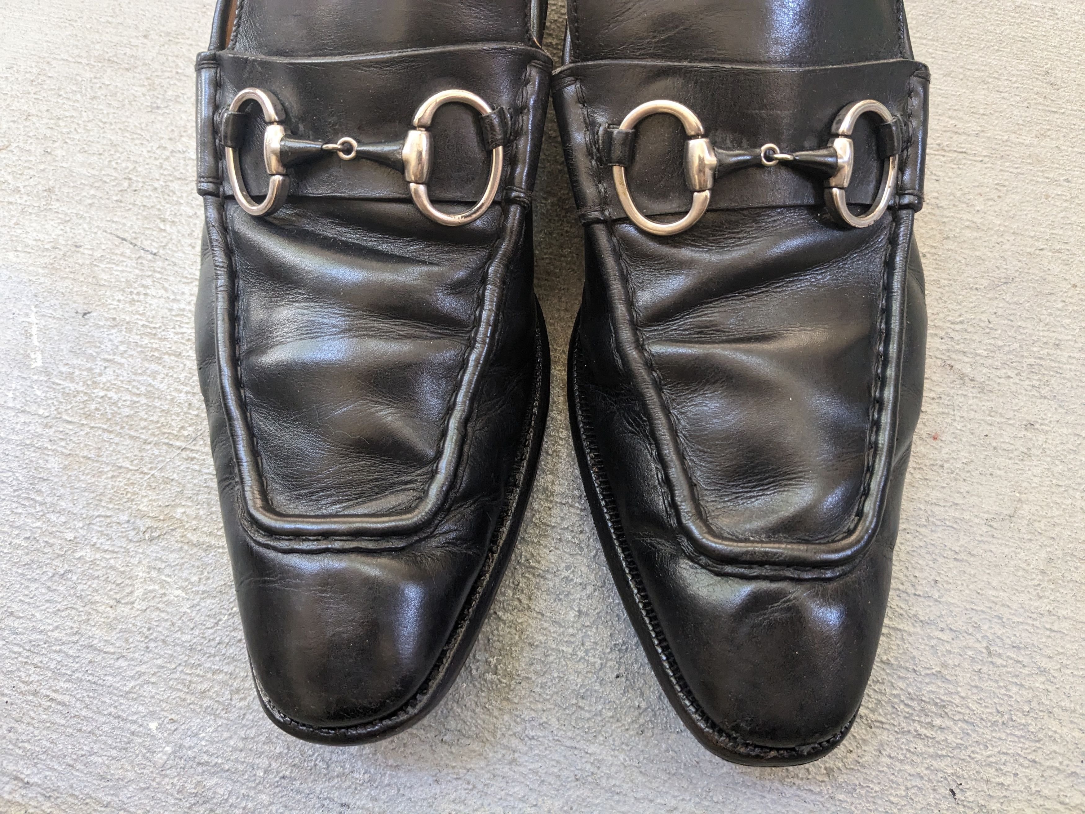 Gucci × Vintage Gucci Horsebit Loafers Black 10 Slip Ons Buckle Size US 10 / EU 43 - 5 Thumbnail