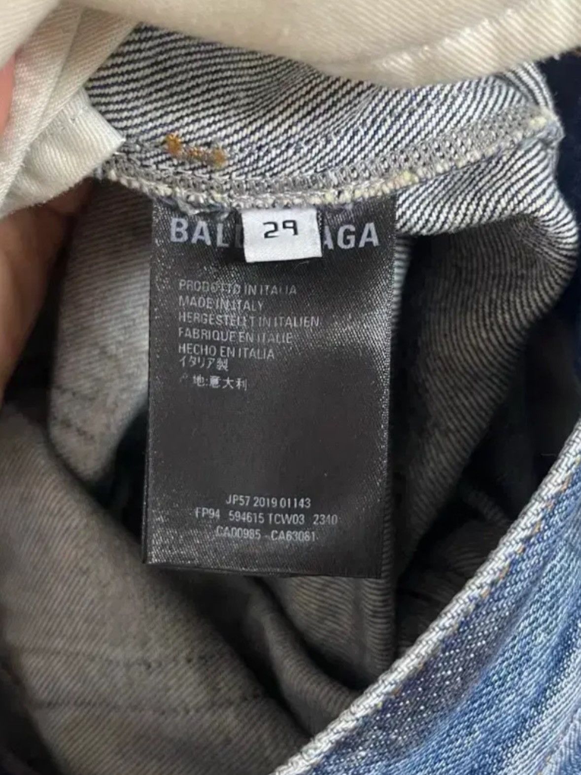 Balenciaga Balenciaga 19FW CHECKERBOARD SHARPIE Denim Jean Size US 29 - 6 Thumbnail