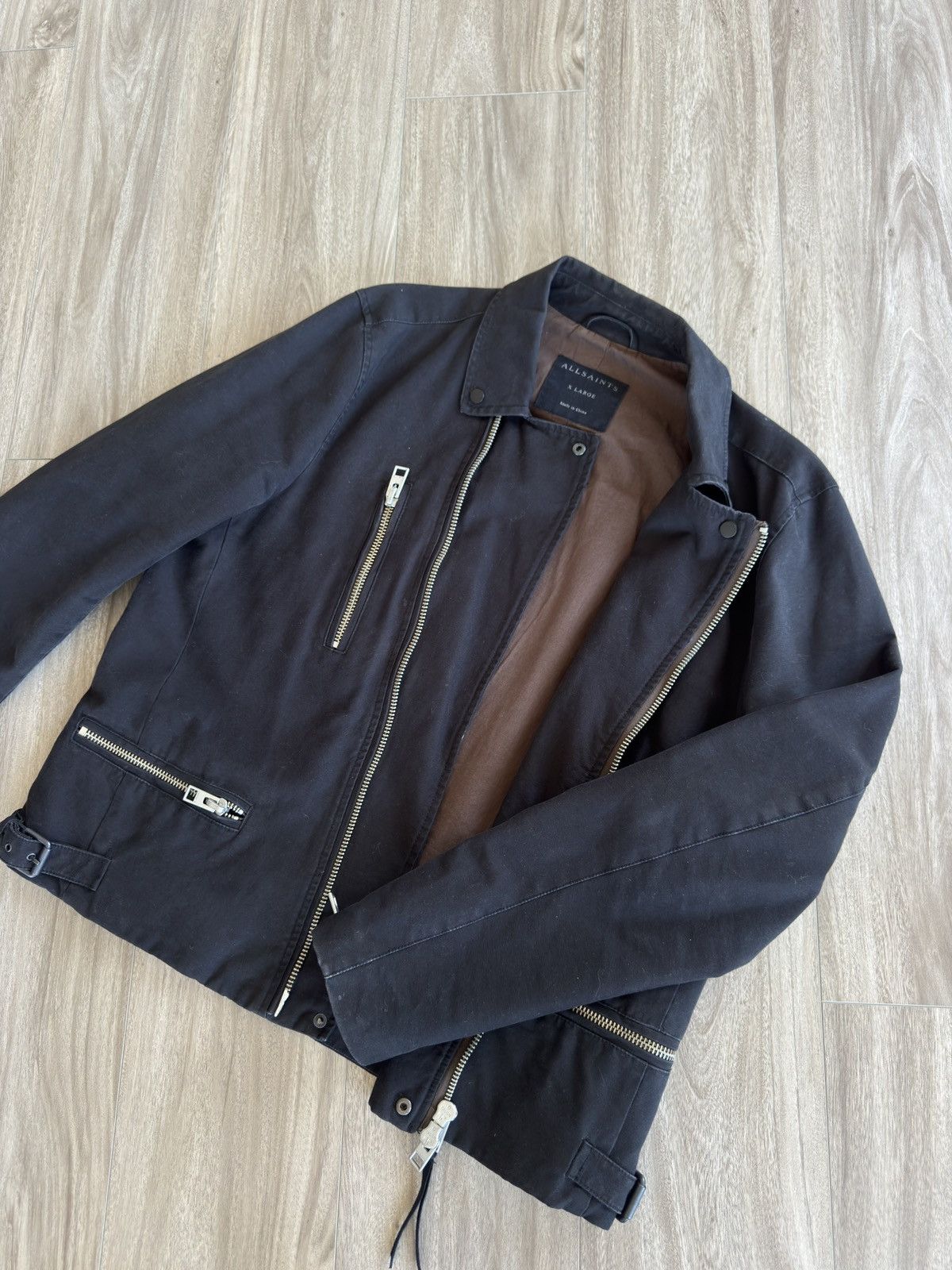 Allsaints Surplus Biker Zipper Jacket Black Size US XL / EU 56 / 4 - 5 Thumbnail